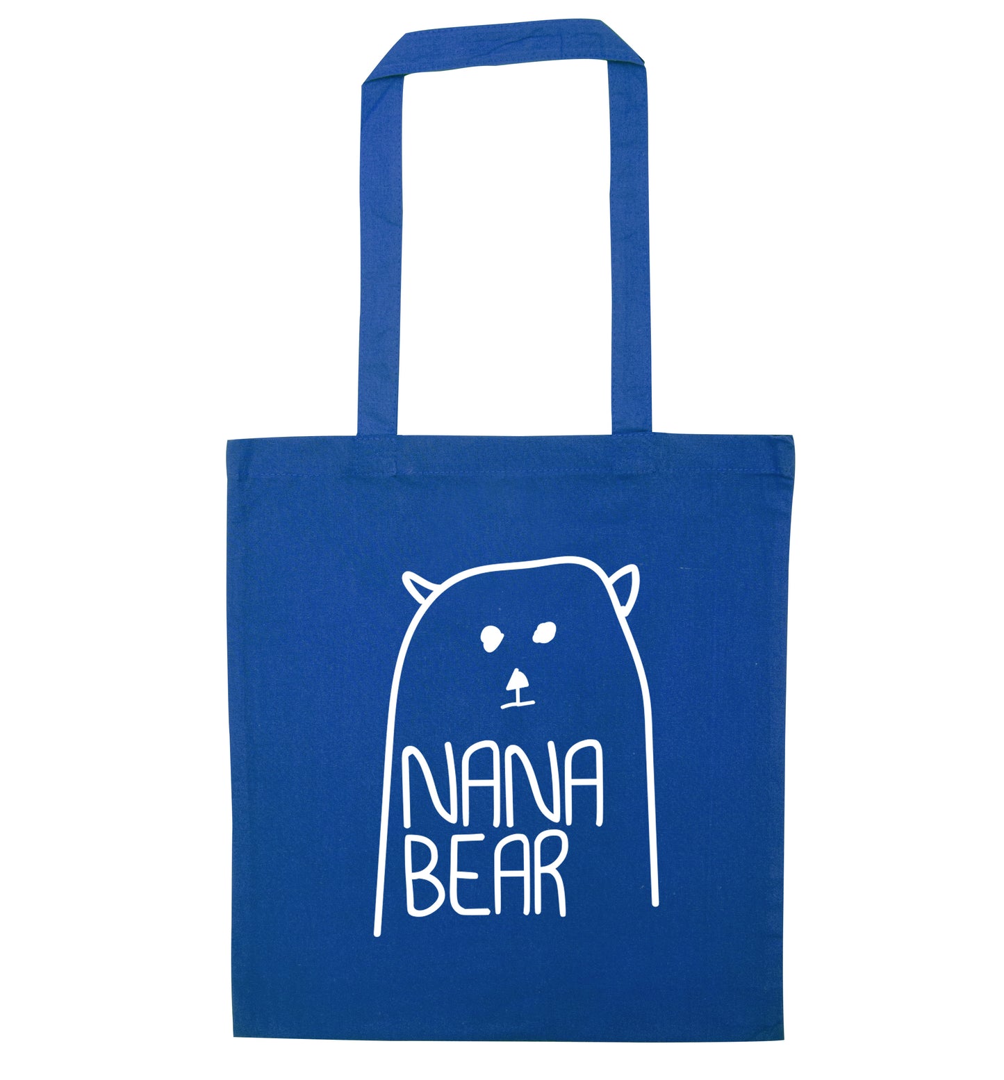 Nana bear blue tote bag