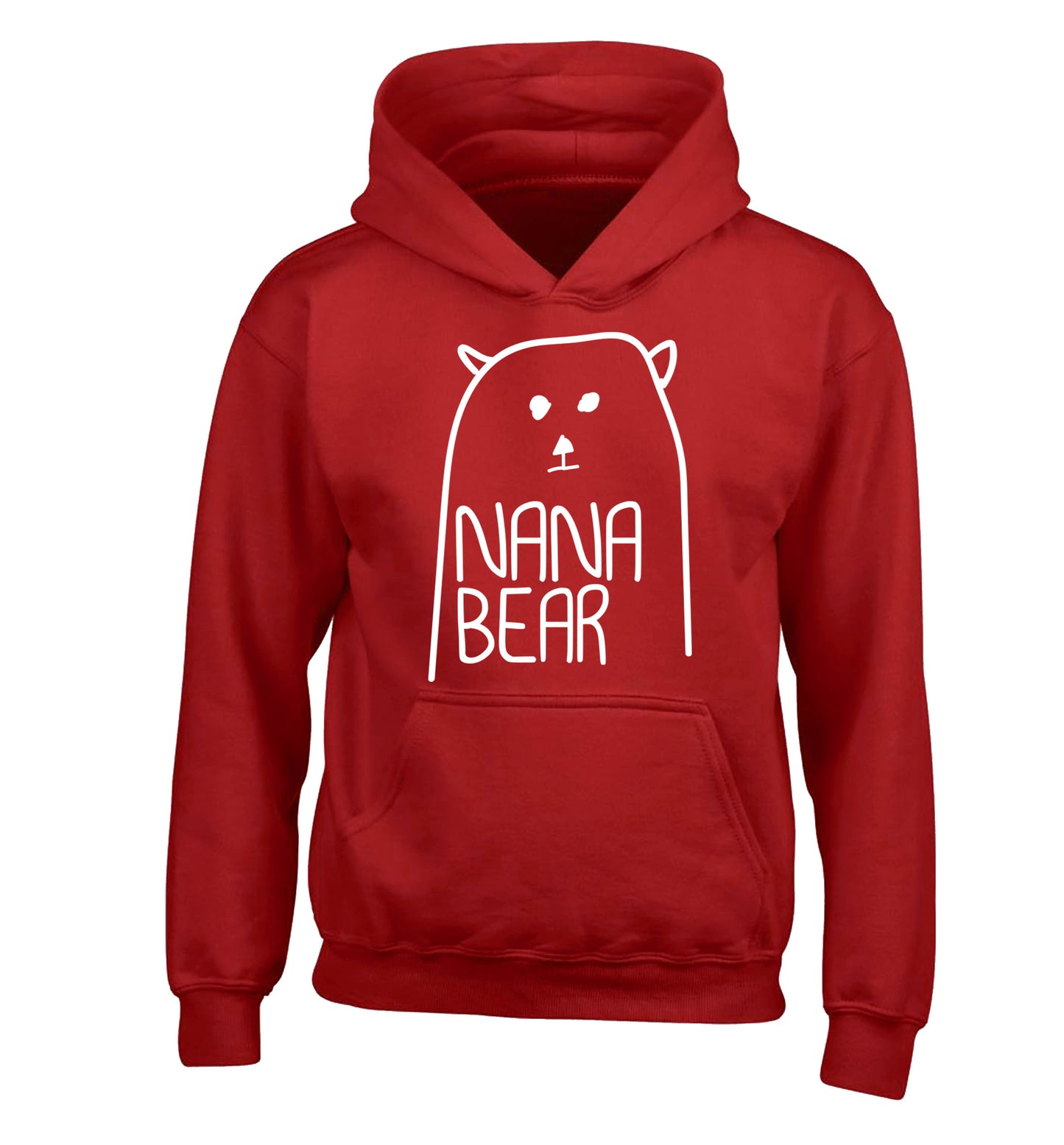 Nana bear children's red hoodie 12-13 Years