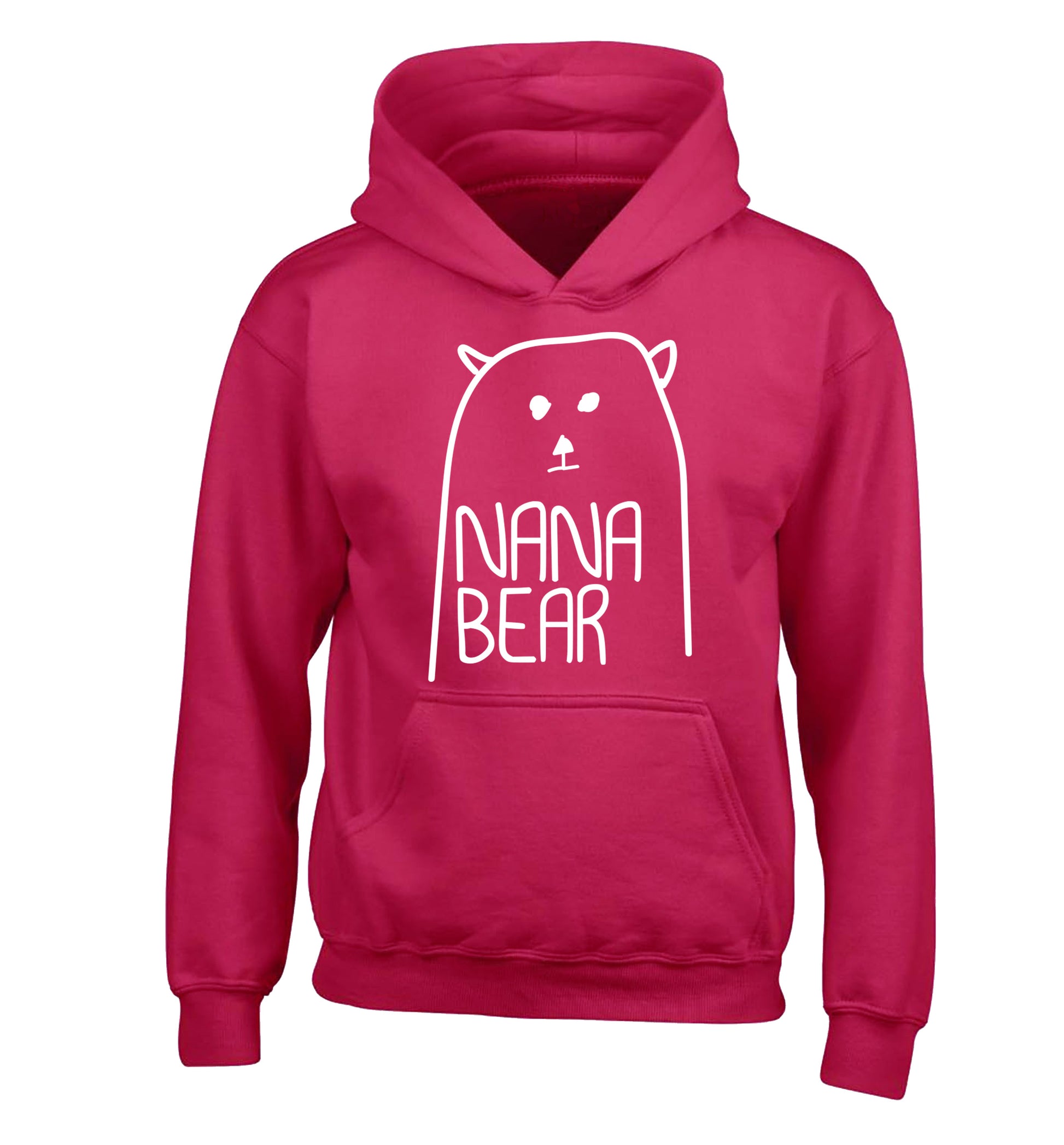 Nana bear children's pink hoodie 12-13 Years