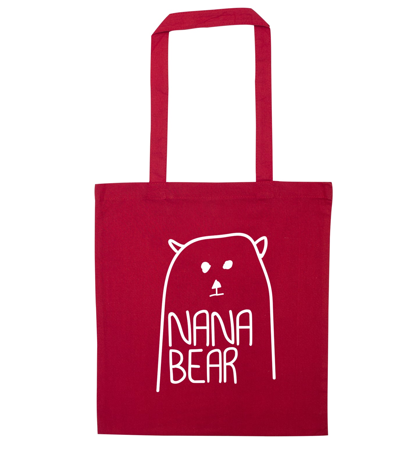 Nana bear red tote bag
