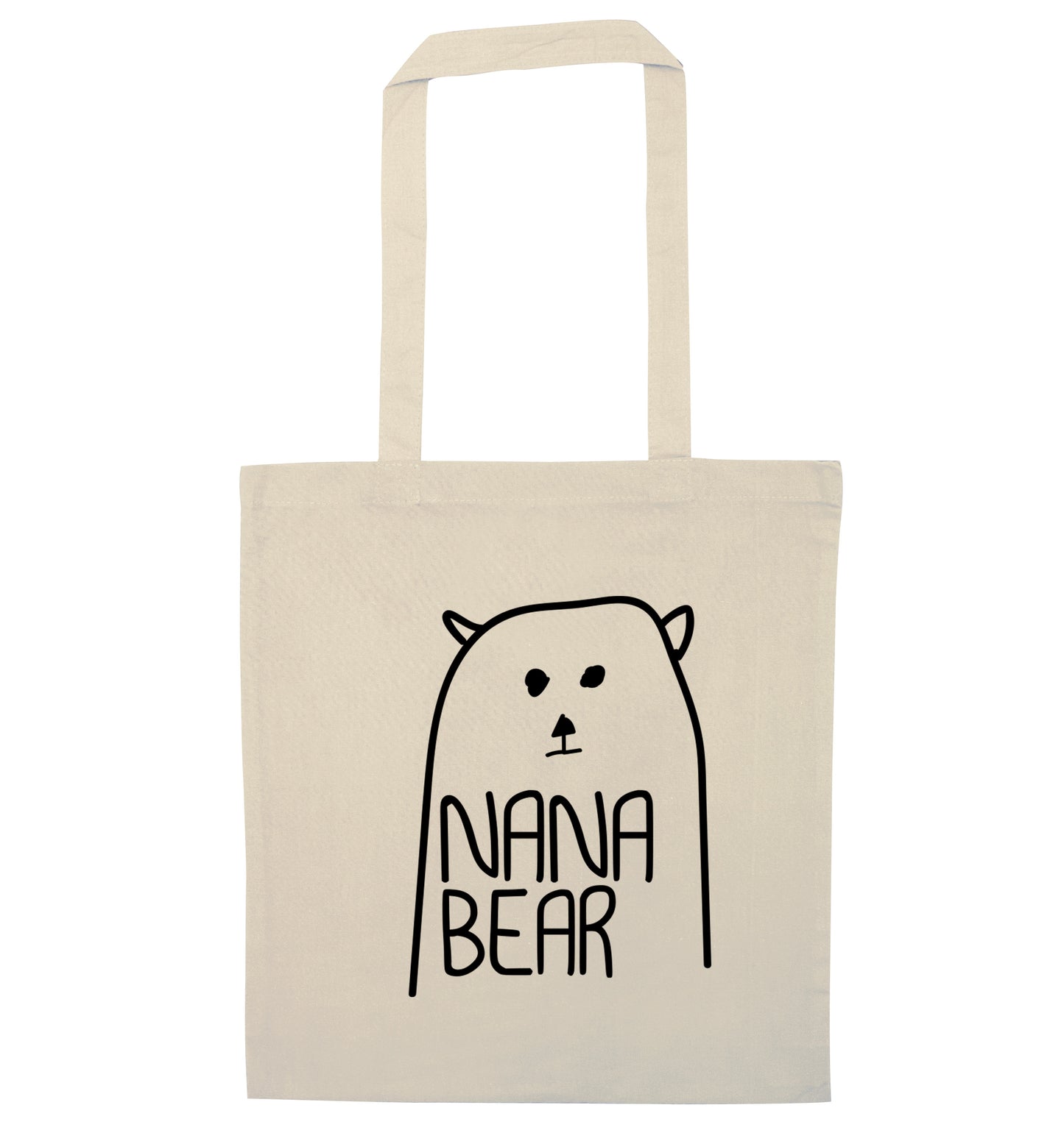 Nana bear natural tote bag