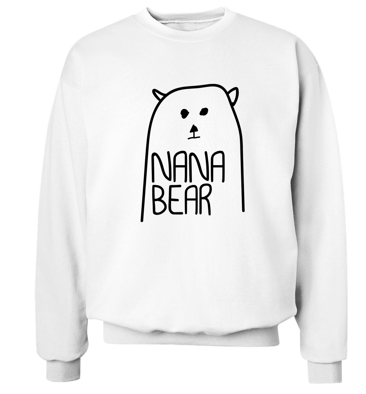 Nana bear Adult's unisex white Sweater 2XL