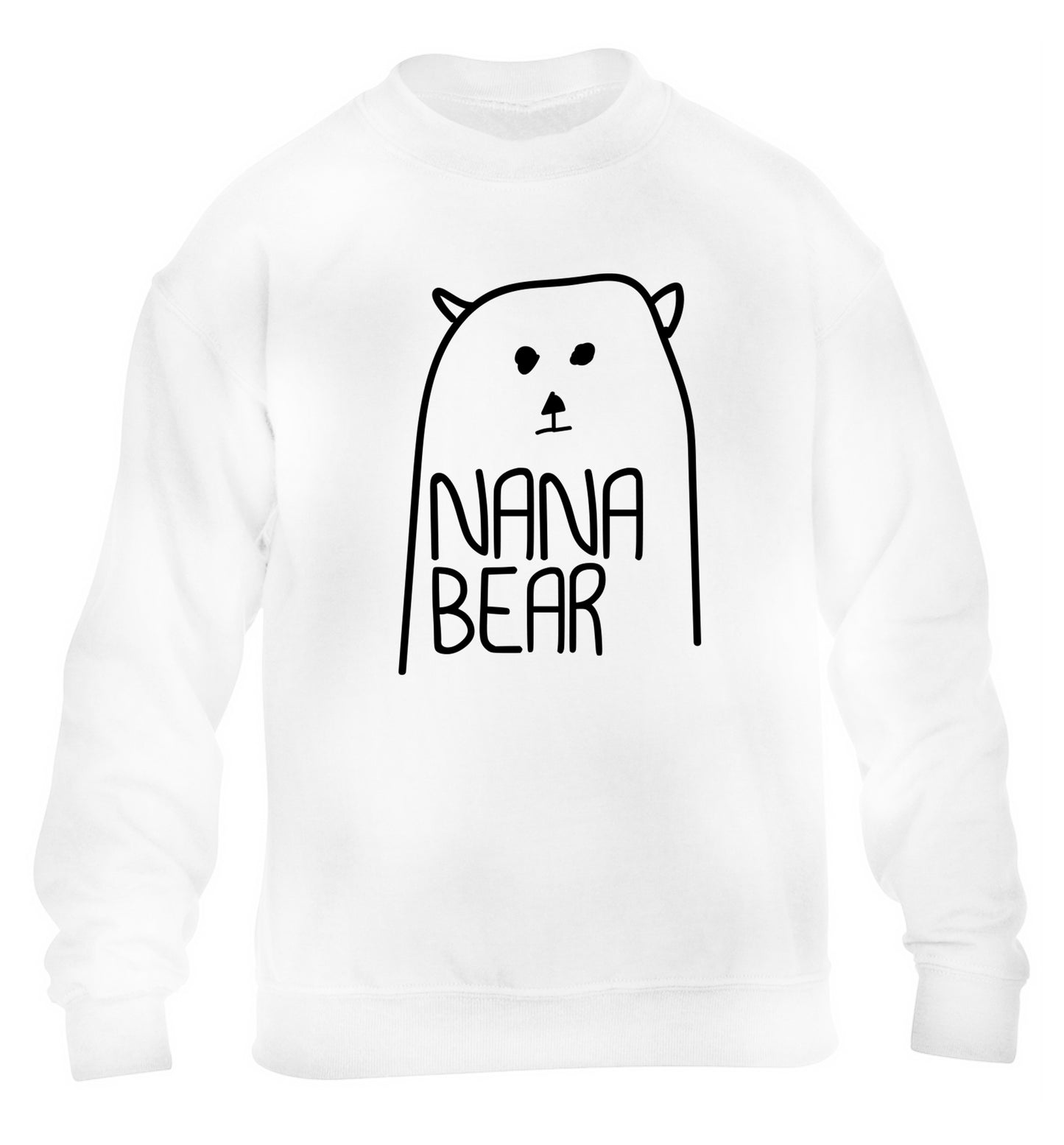 Nana bear children's white sweater 12-13 Years
