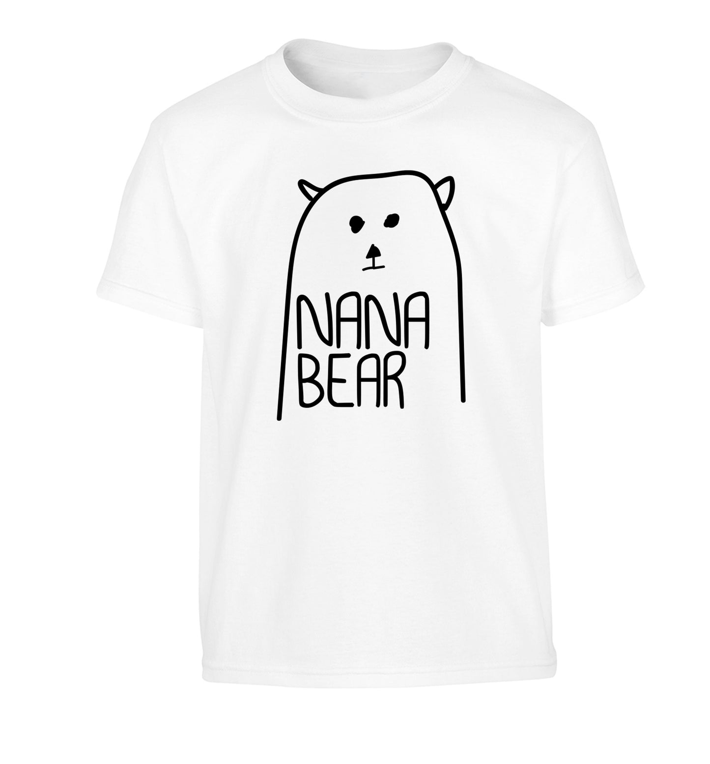 Nana bear Children's white Tshirt 12-13 Years