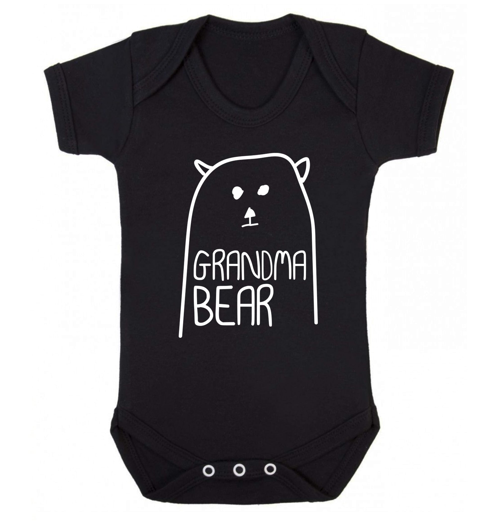 Grandma bear Baby Vest black 18-24 months