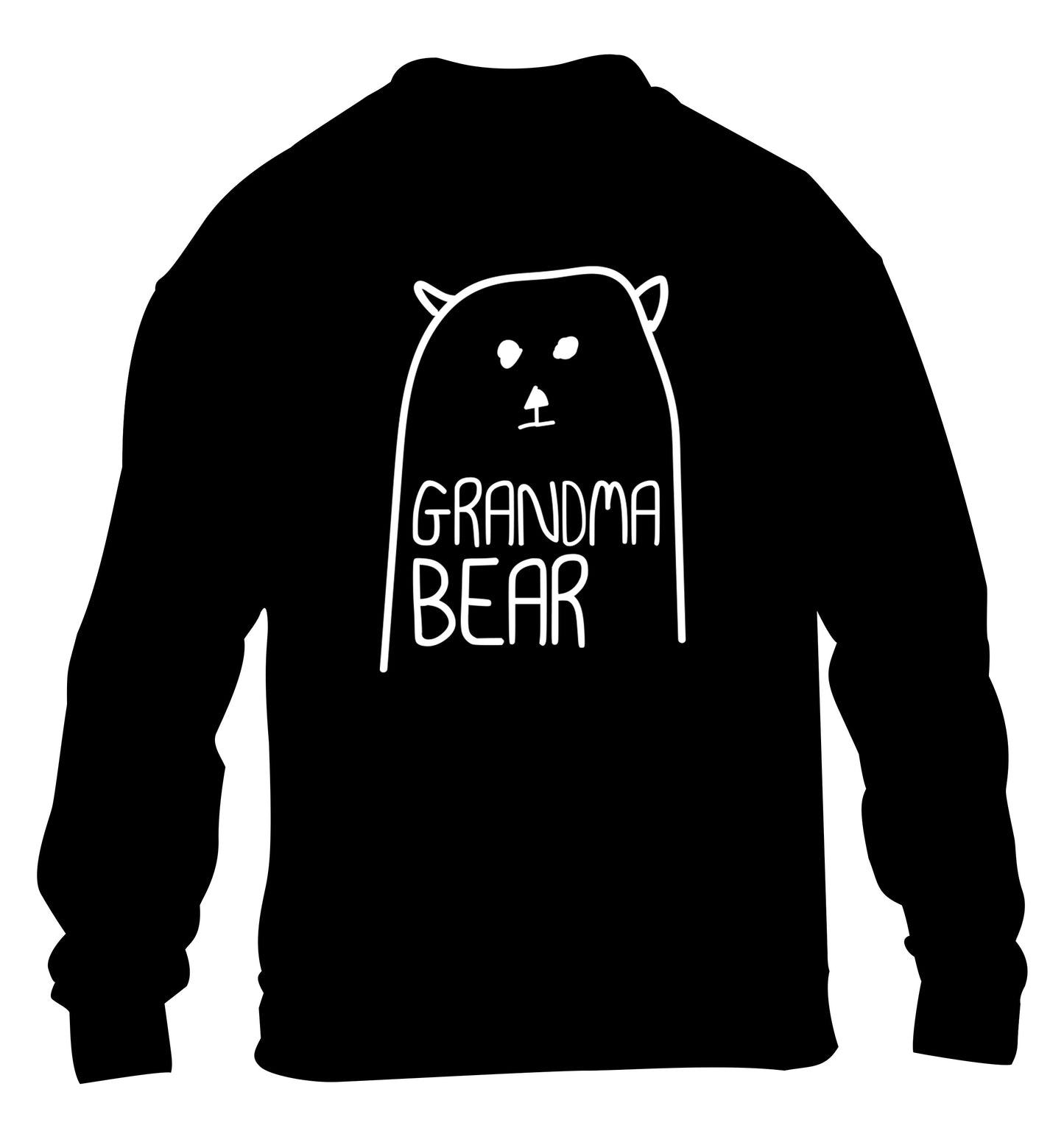 Grandma bear children's black sweater 12-13 Years