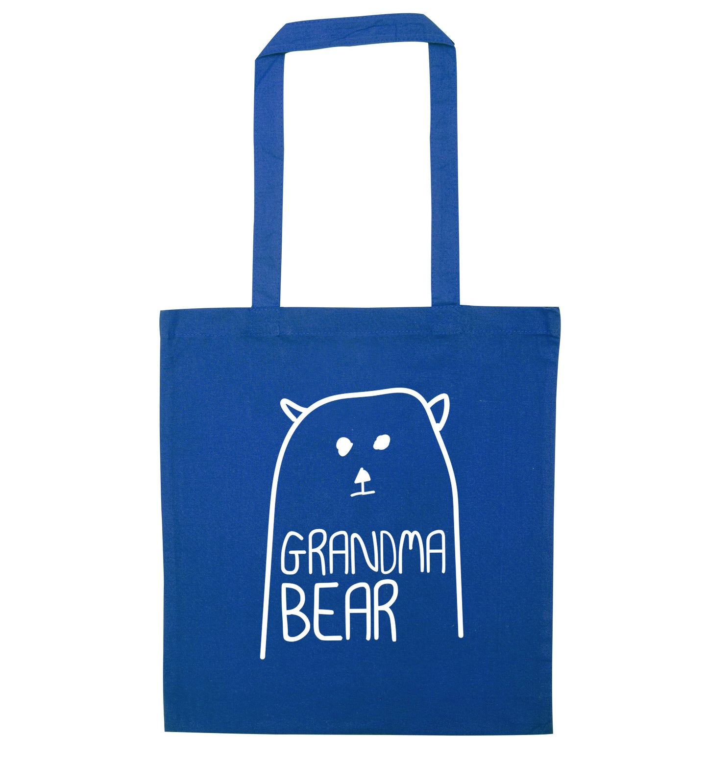 Grandma bear blue tote bag
