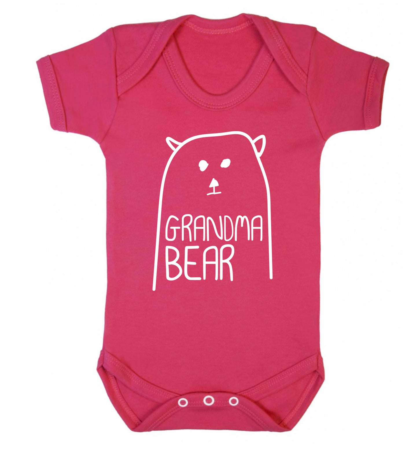 Grandma bear Baby Vest dark pink 18-24 months
