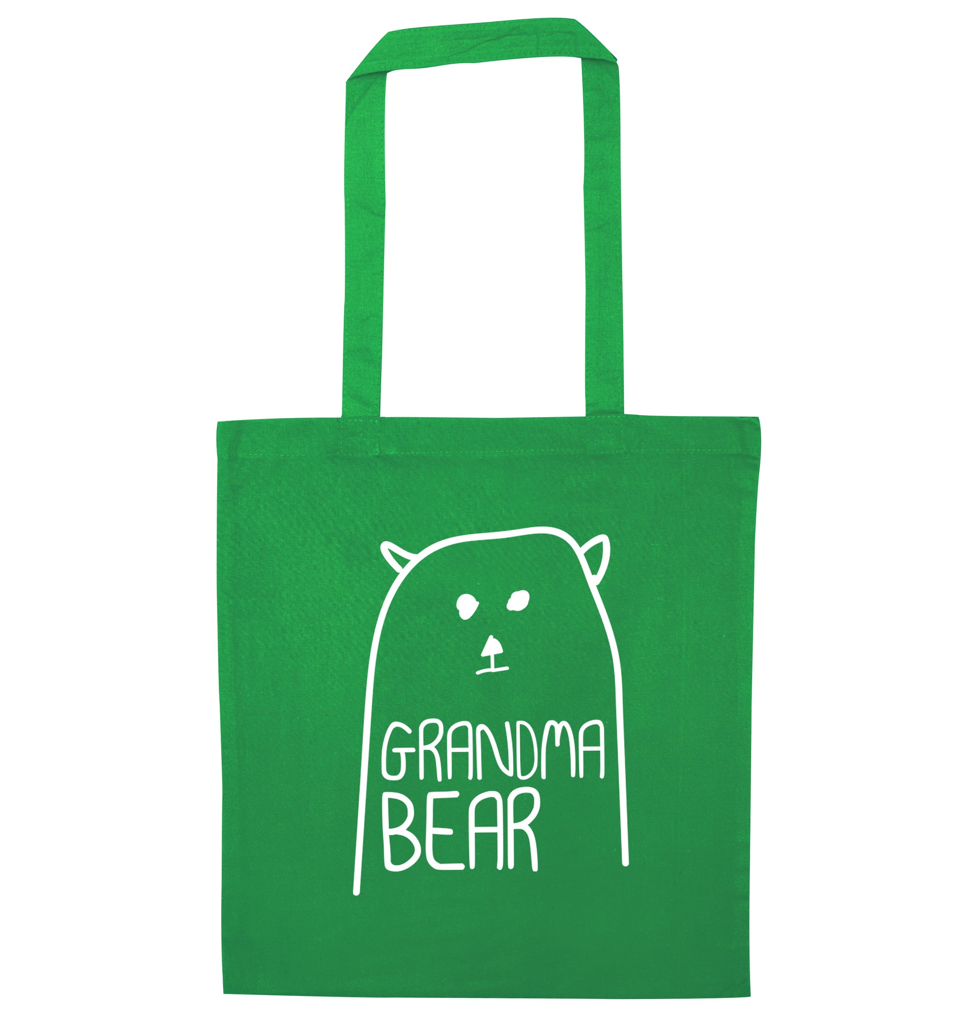 Grandma bear green tote bag