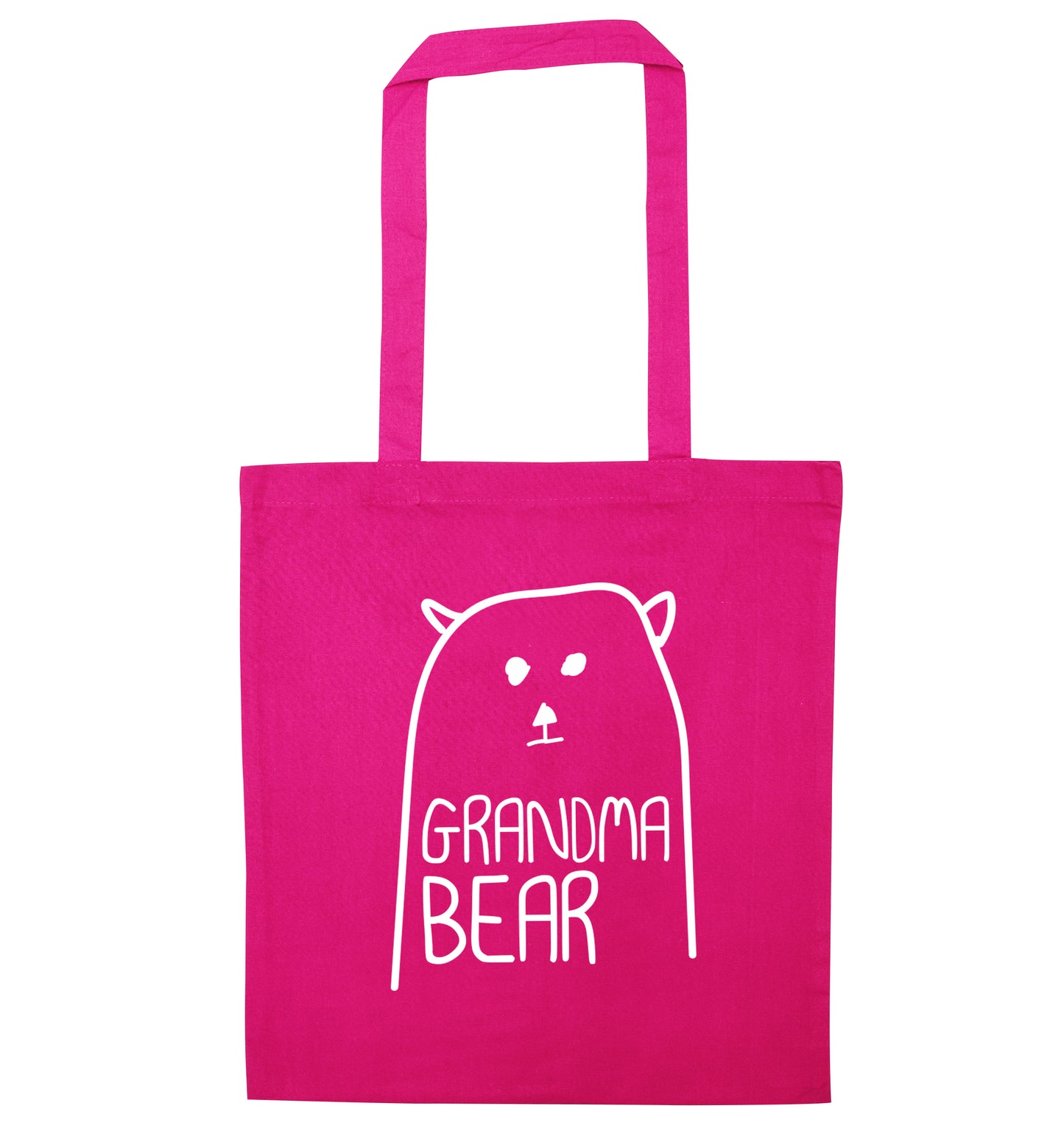 Grandma bear pink tote bag
