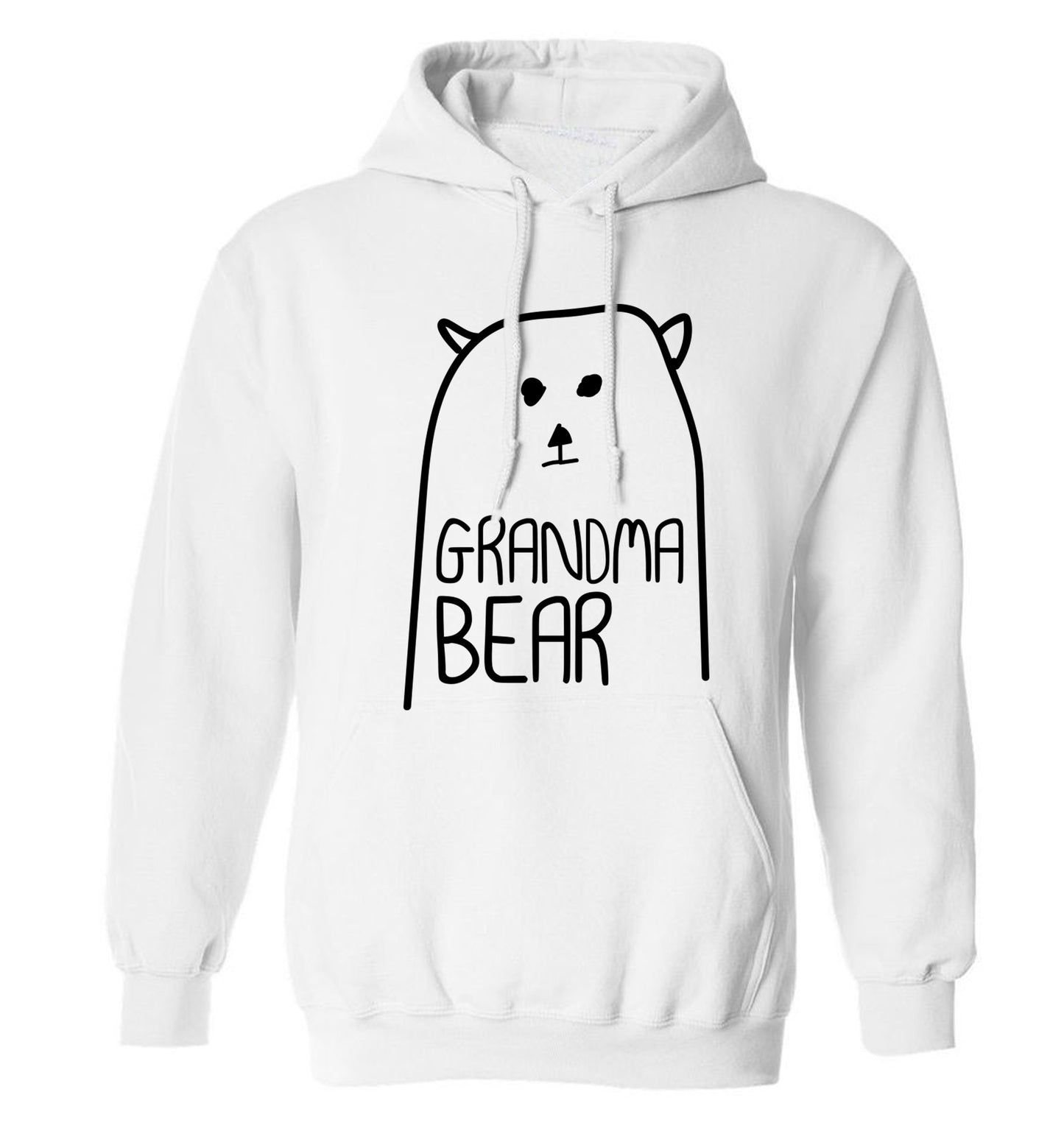 Grandma bear adults unisex white hoodie 2XL