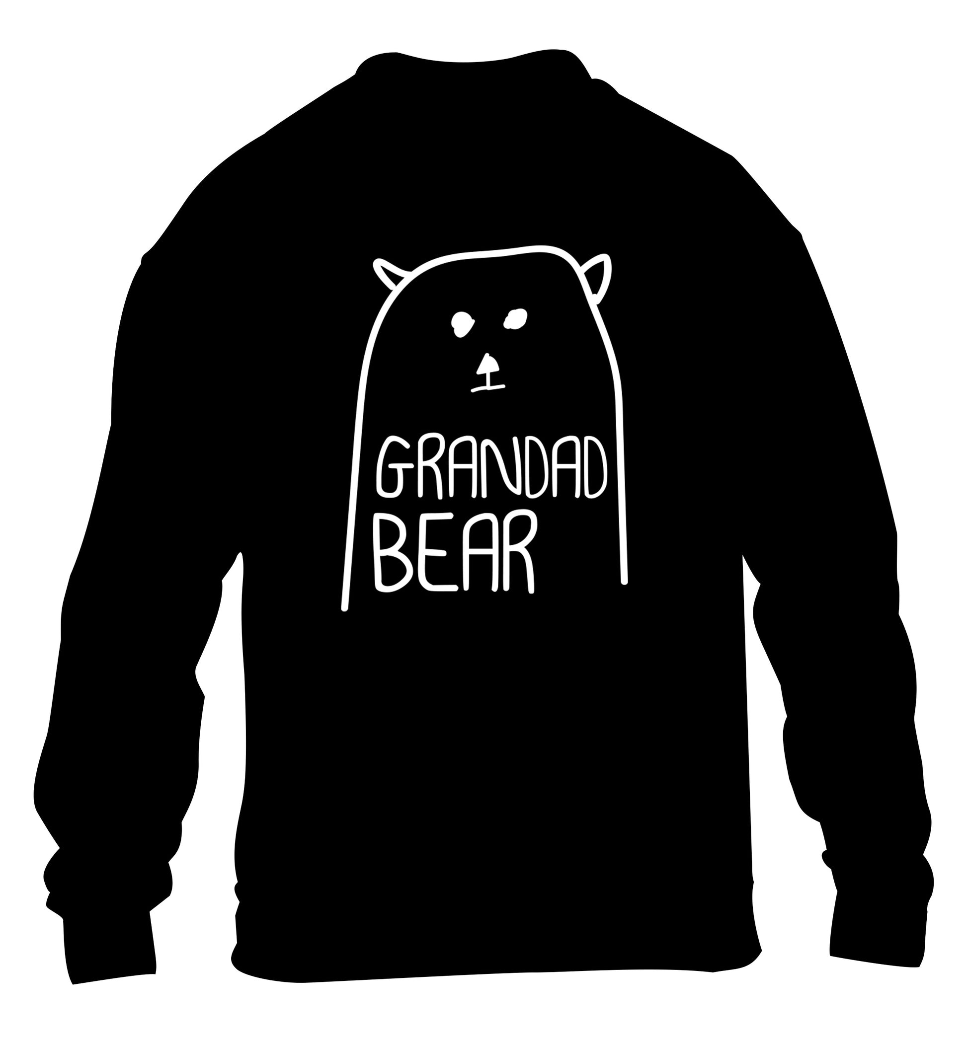 Grandad bear children's black sweater 12-13 Years