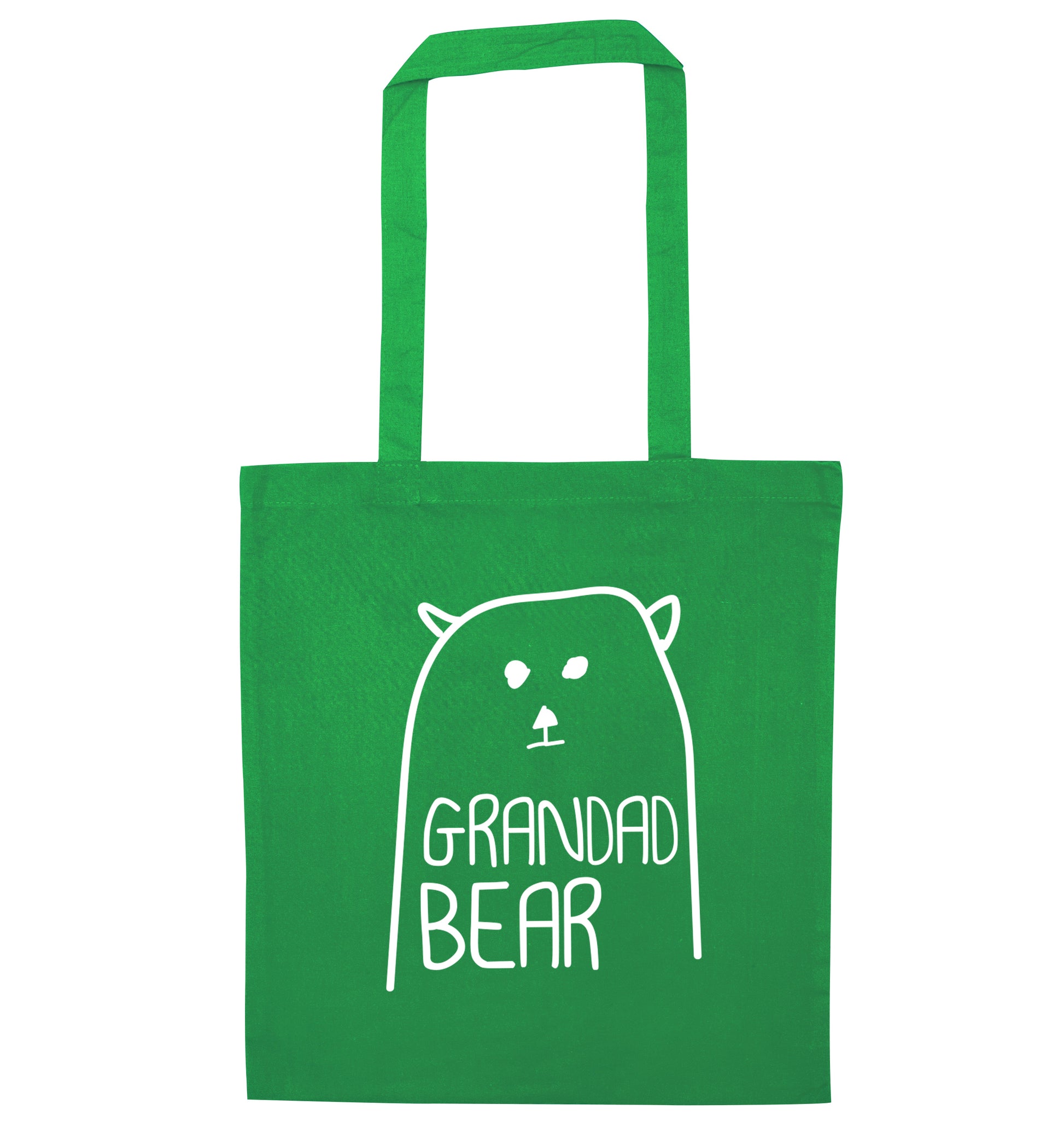 Grandad bear green tote bag