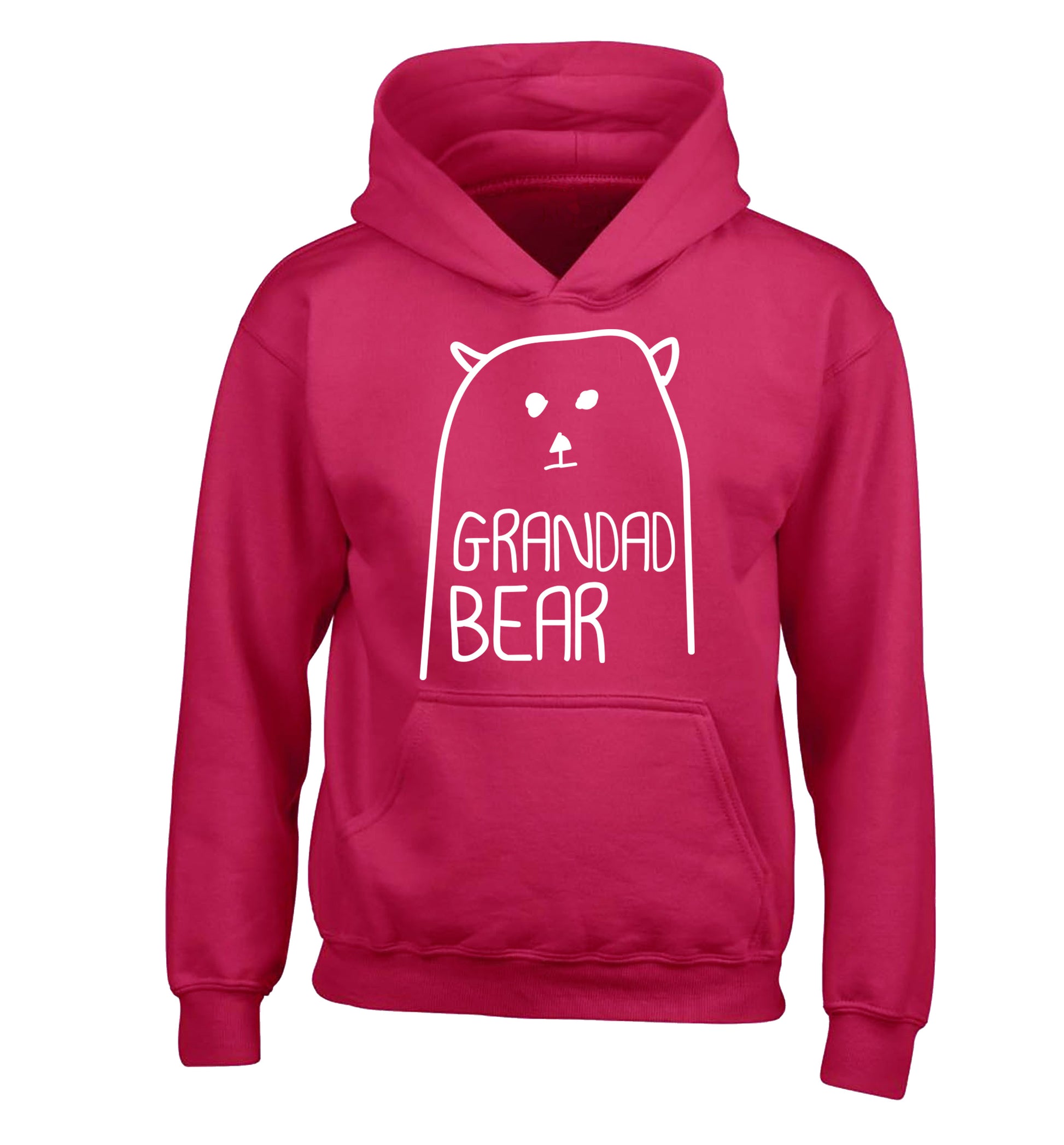 Grandad bear children's pink hoodie 12-13 Years