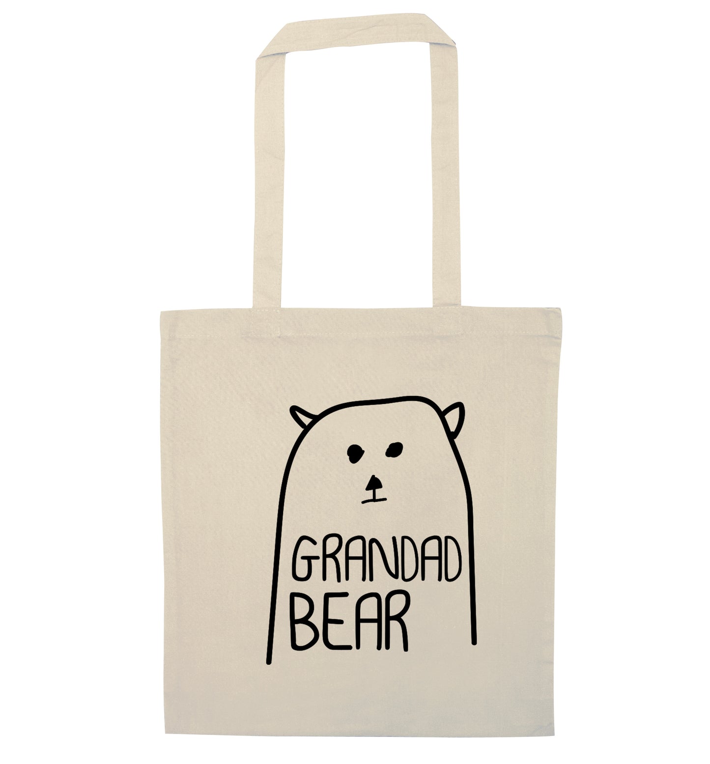 Grandad bear natural tote bag