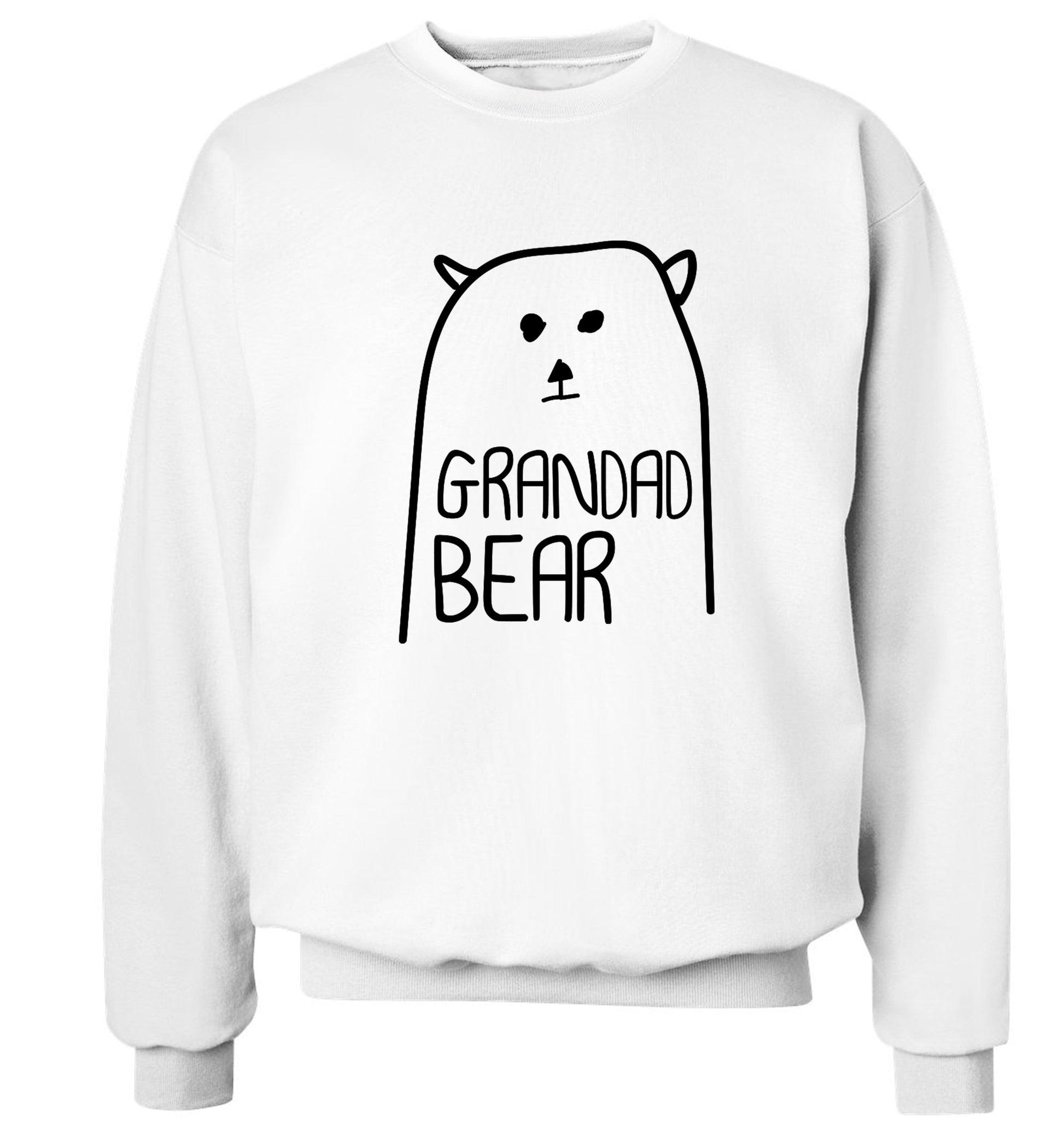 Grandad bear Adult's unisex white Sweater 2XL