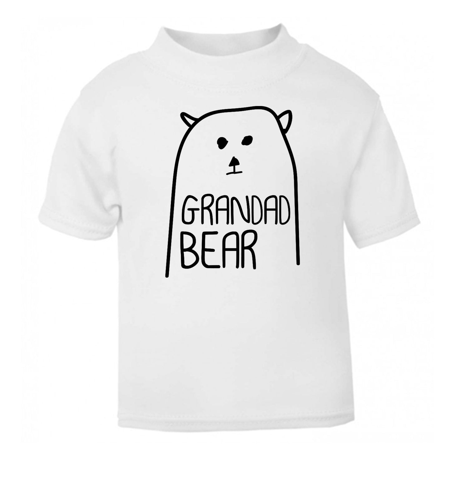 Grandad bear white Baby Toddler Tshirt 2 Years