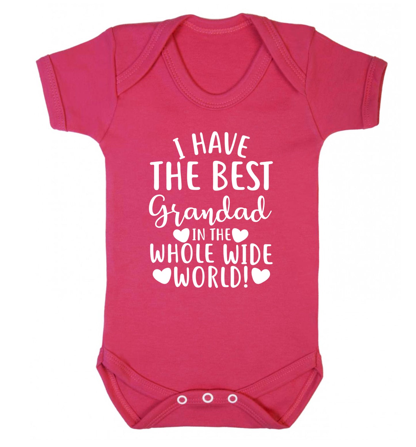 I have the best grandad in the whole wide world! Baby Vest dark pink 18-24 months