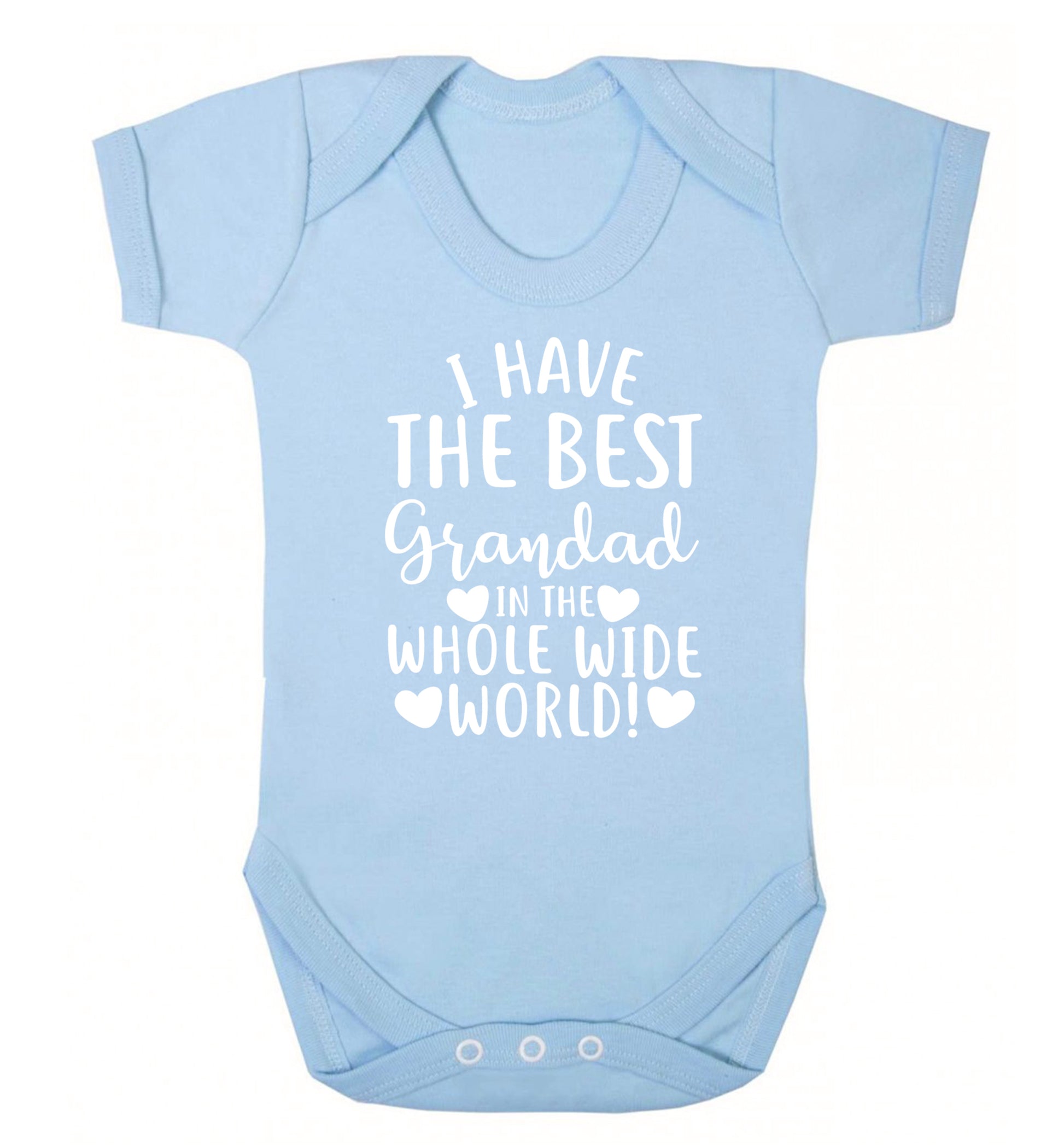 I have the best grandad in the whole wide world! Baby Vest pale blue 18-24 months