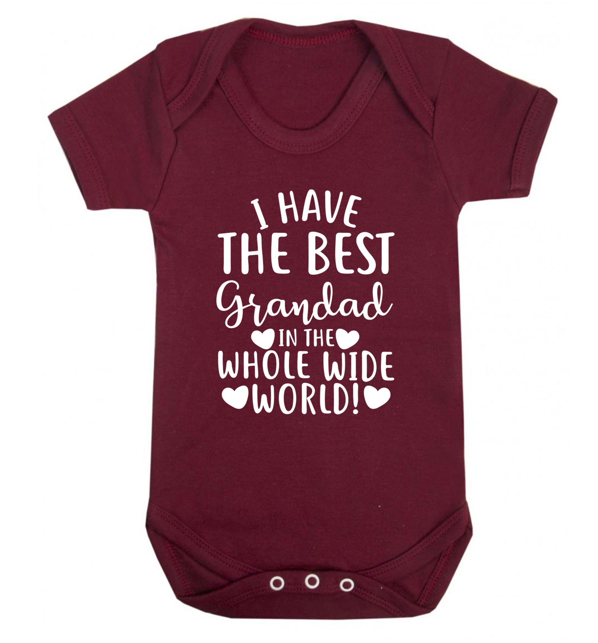 I have the best grandad in the whole wide world! Baby Vest maroon 18-24 months
