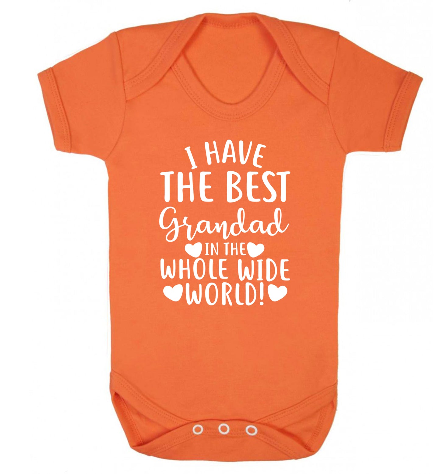 I have the best grandad in the whole wide world! Baby Vest orange 18-24 months