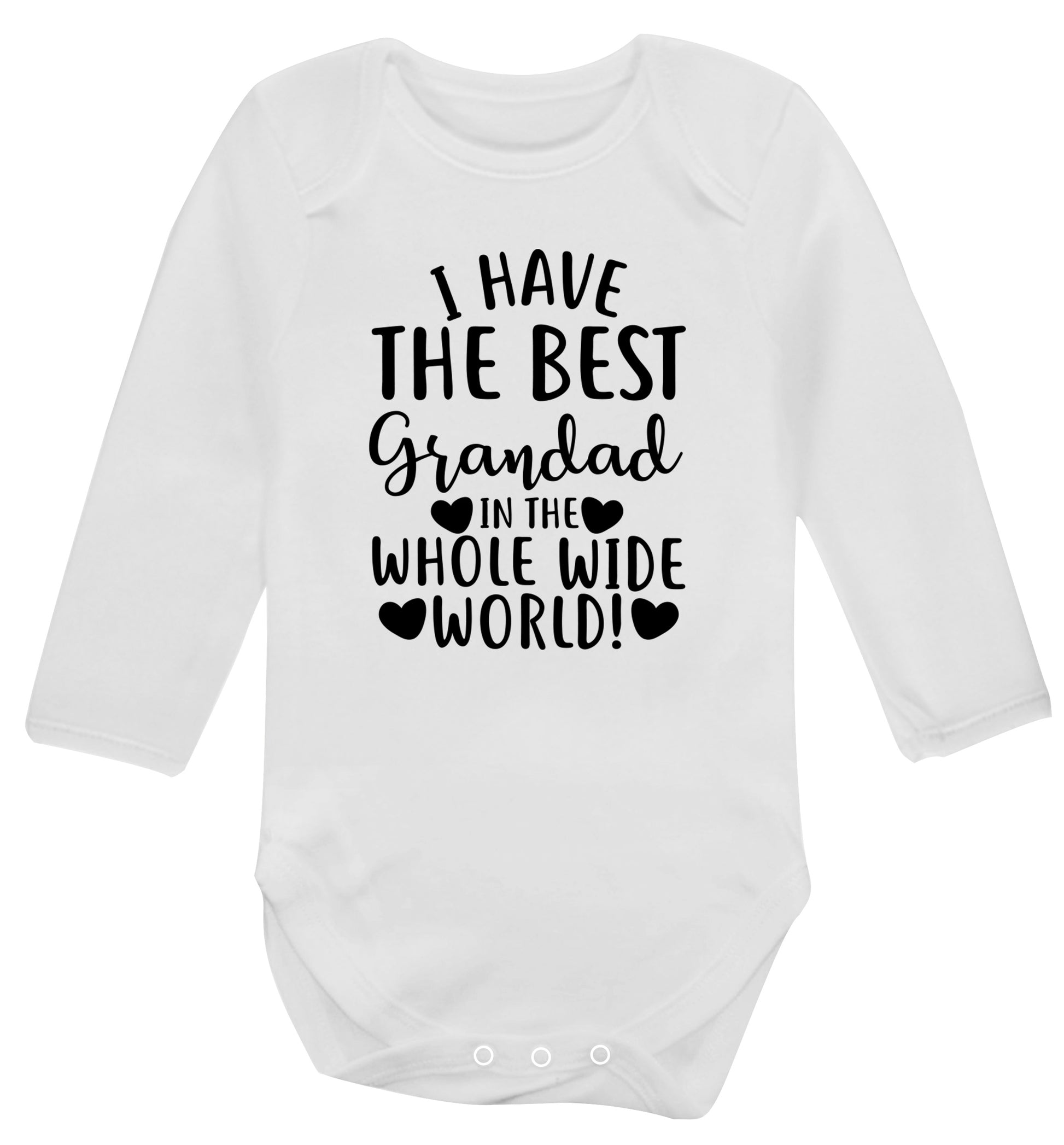 I have the best grandad in the whole wide world! Baby Vest long sleeved white 6-12 months