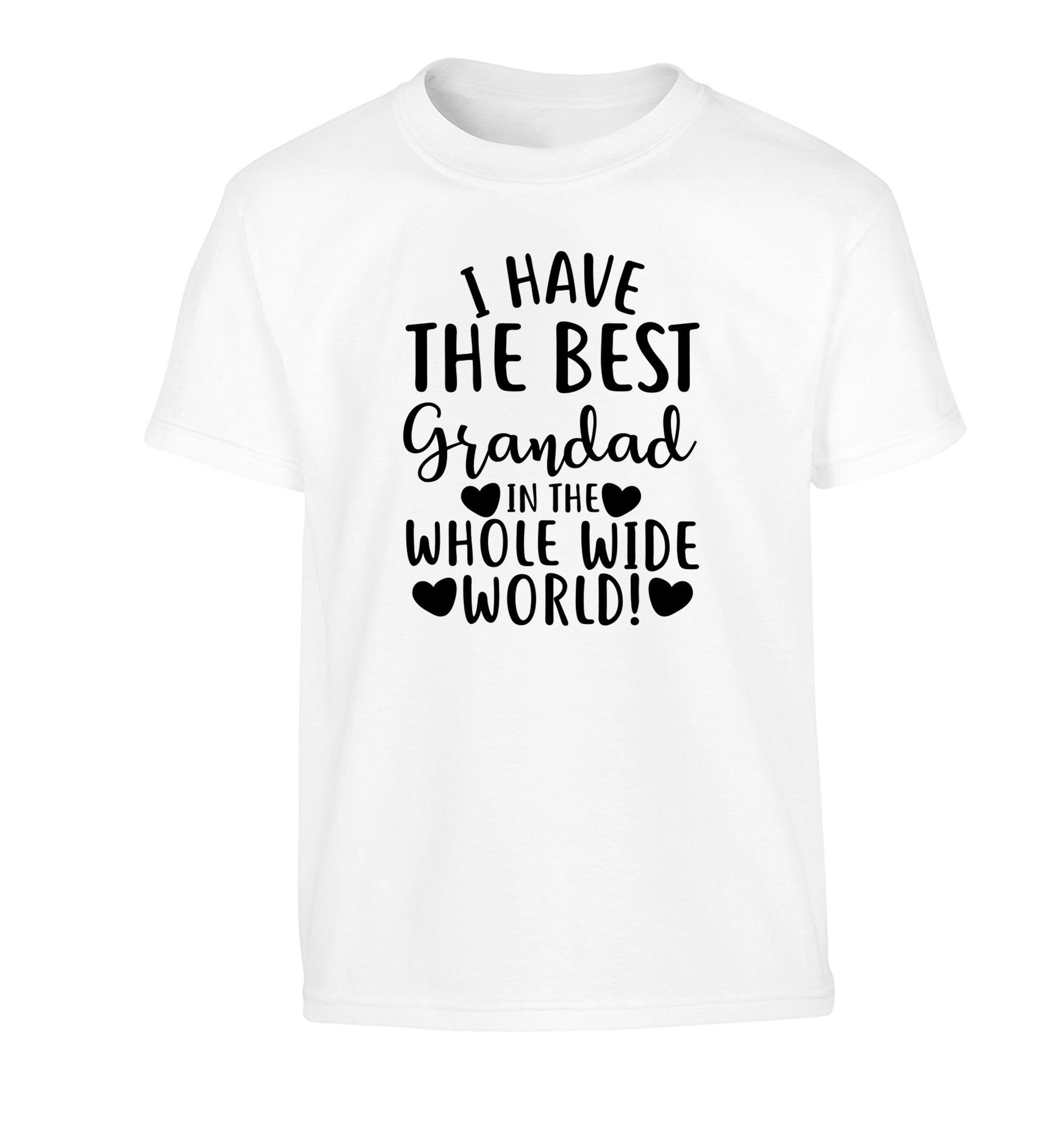 I have the best grandad in the whole wide world! Children's white Tshirt 12-13 Years