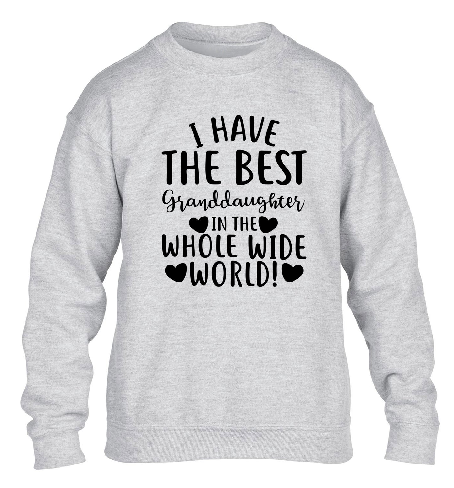 I have the best granddaughter in the whole wide world! children's grey sweater 12-13 Years