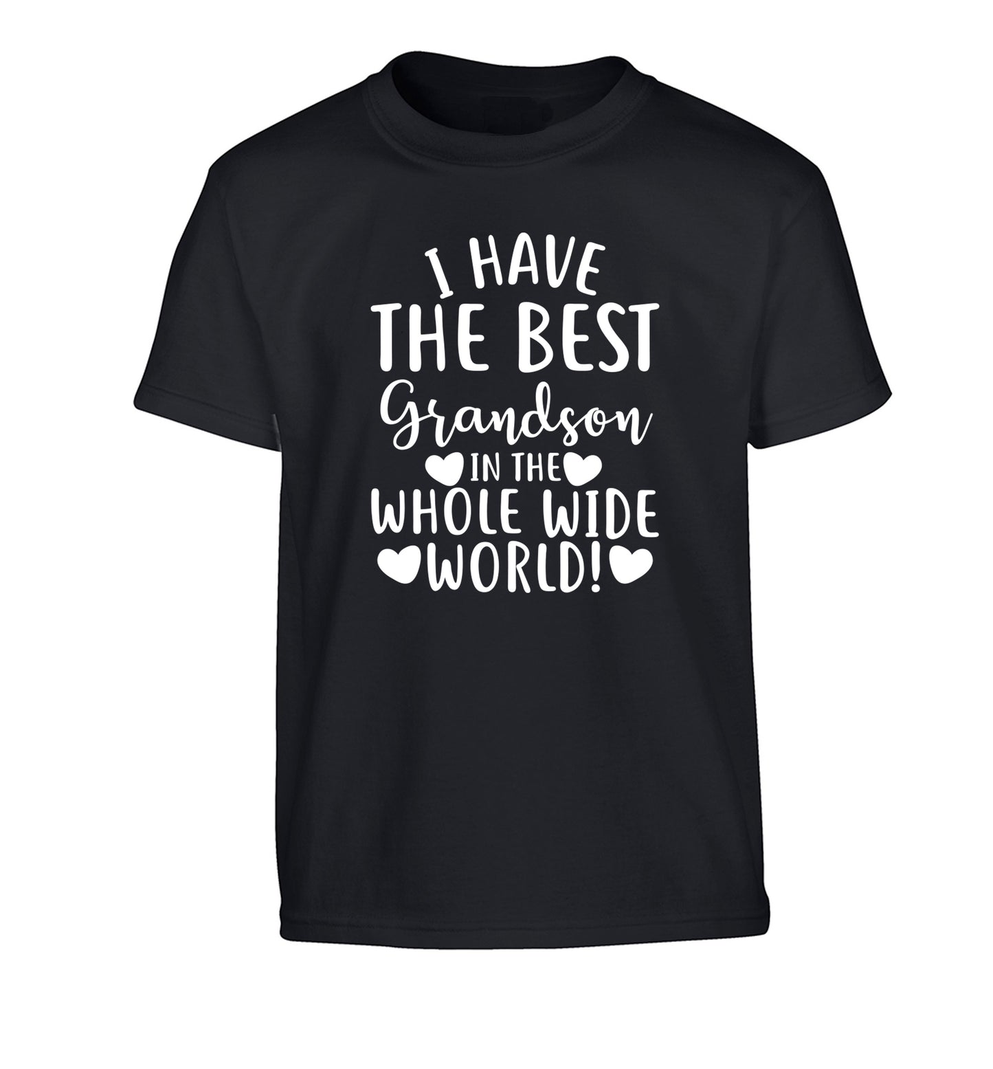 I have the best grandson in the whole wide world! Children's black Tshirt 12-13 Years