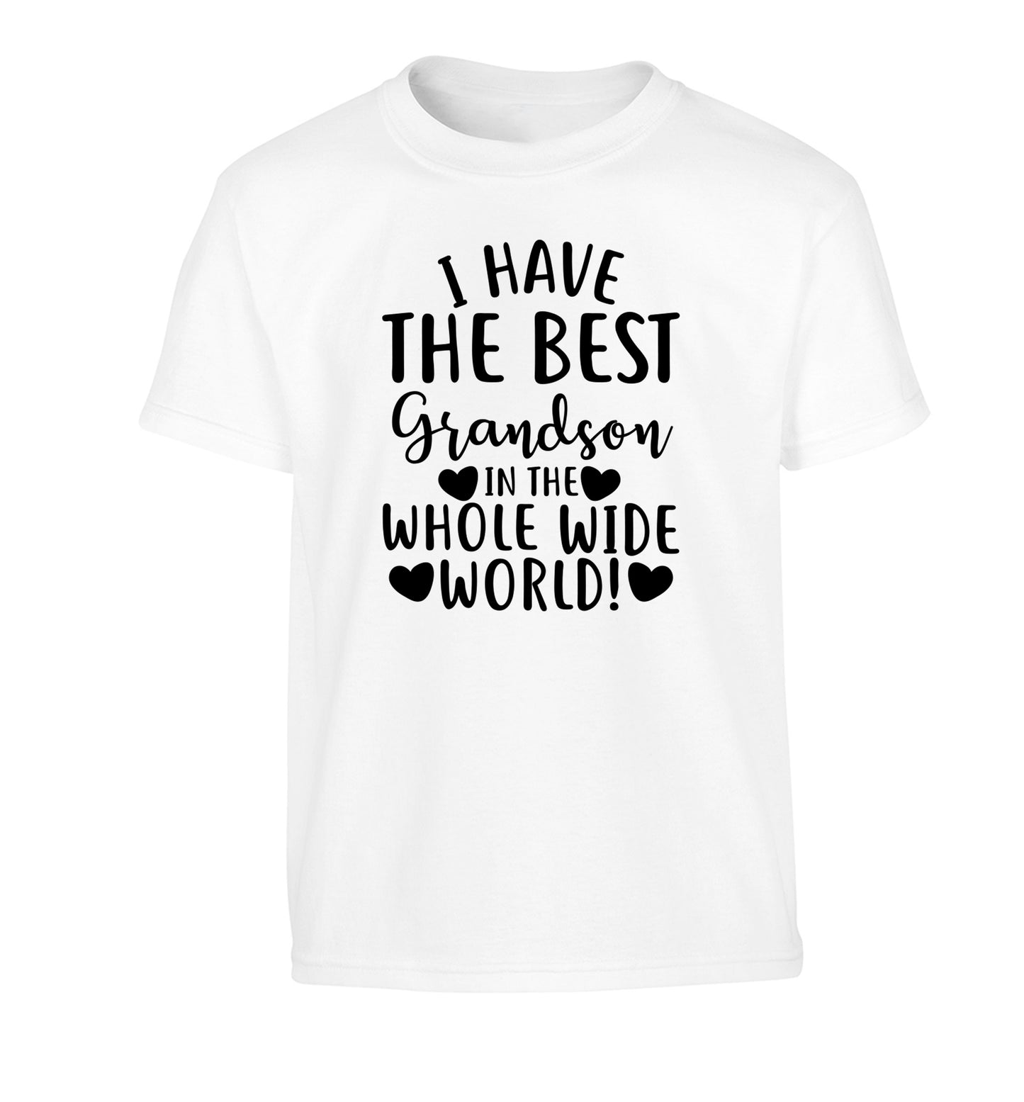 I have the best grandson in the whole wide world! Children's white Tshirt 12-13 Years
