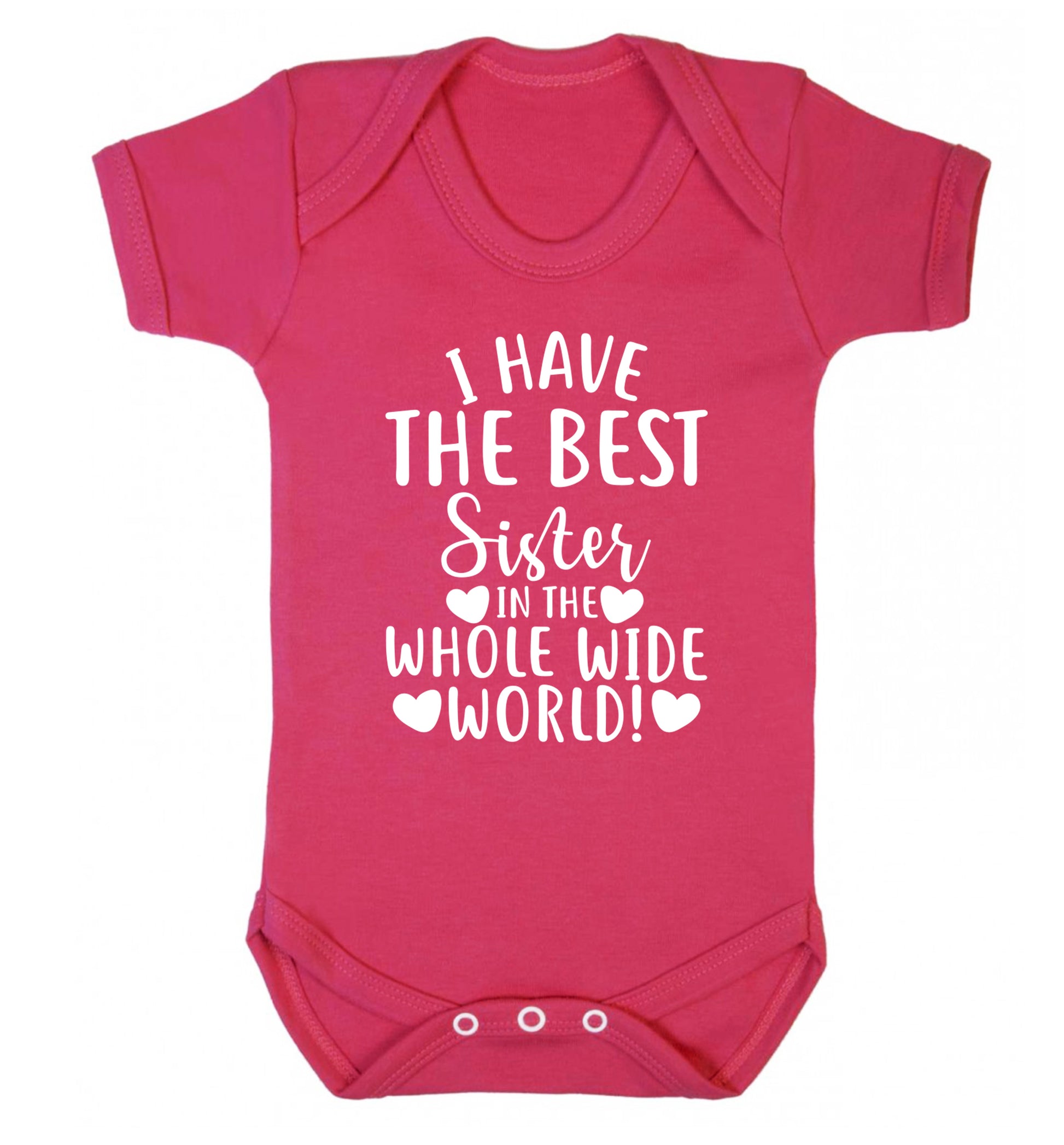 I have the best sister in the whole wide world! Baby Vest dark pink 18-24 months