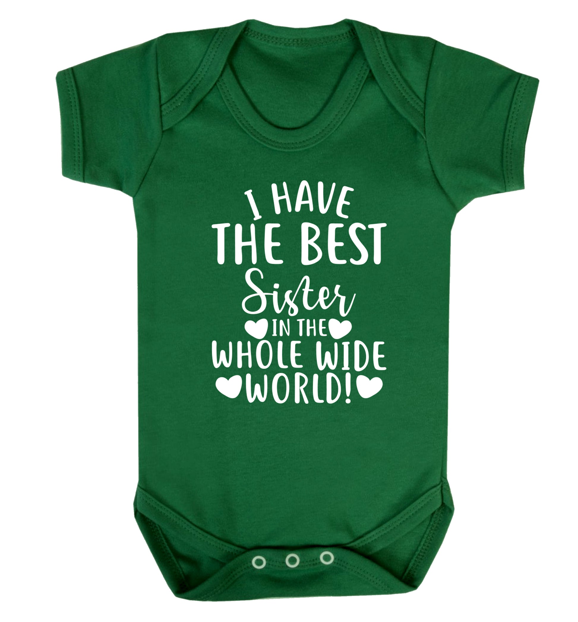 I have the best sister in the whole wide world! Baby Vest green 18-24 months
