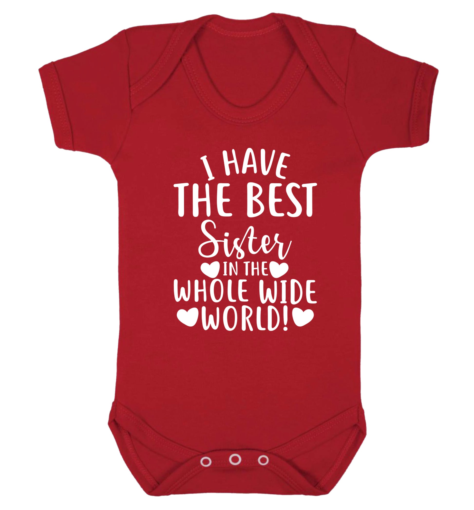 I have the best sister in the whole wide world! Baby Vest red 18-24 months