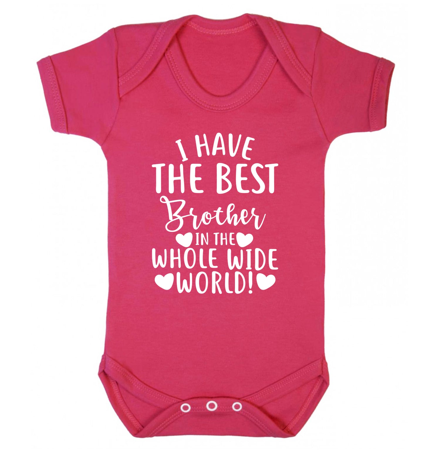 I have the best brother in the whole wide world! Baby Vest dark pink 18-24 months