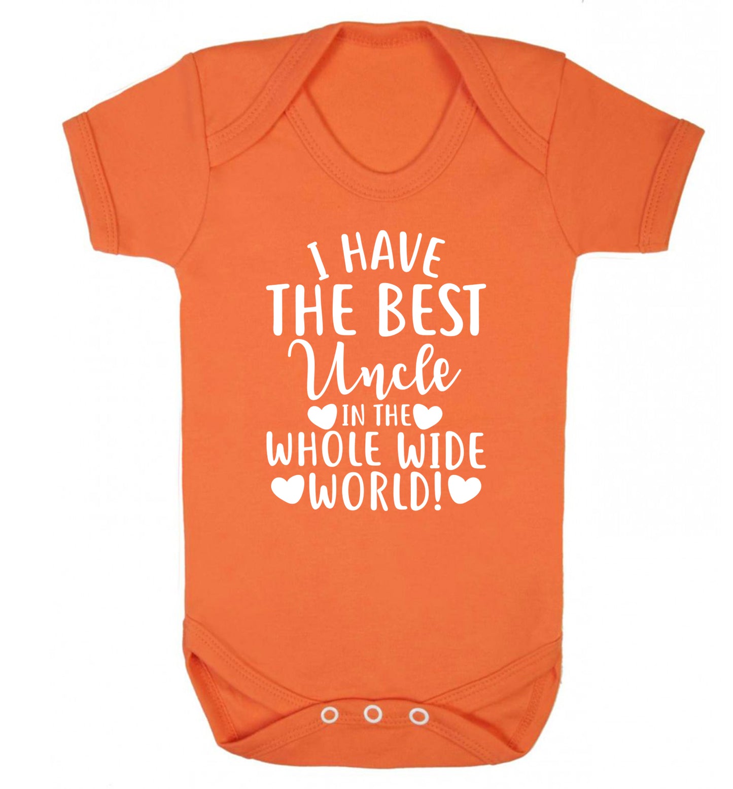 I have the best uncle in the whole wide world! Baby Vest orange 18-24 months