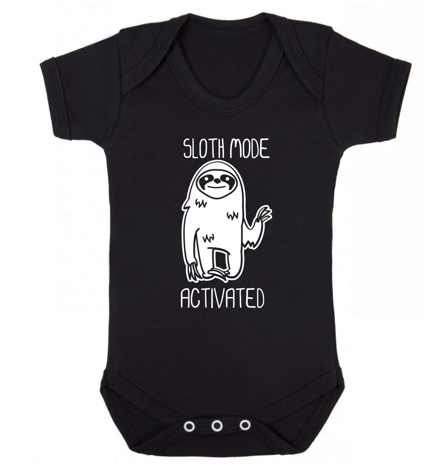 Sloth mode acitvated Baby Vest black 18-24 months