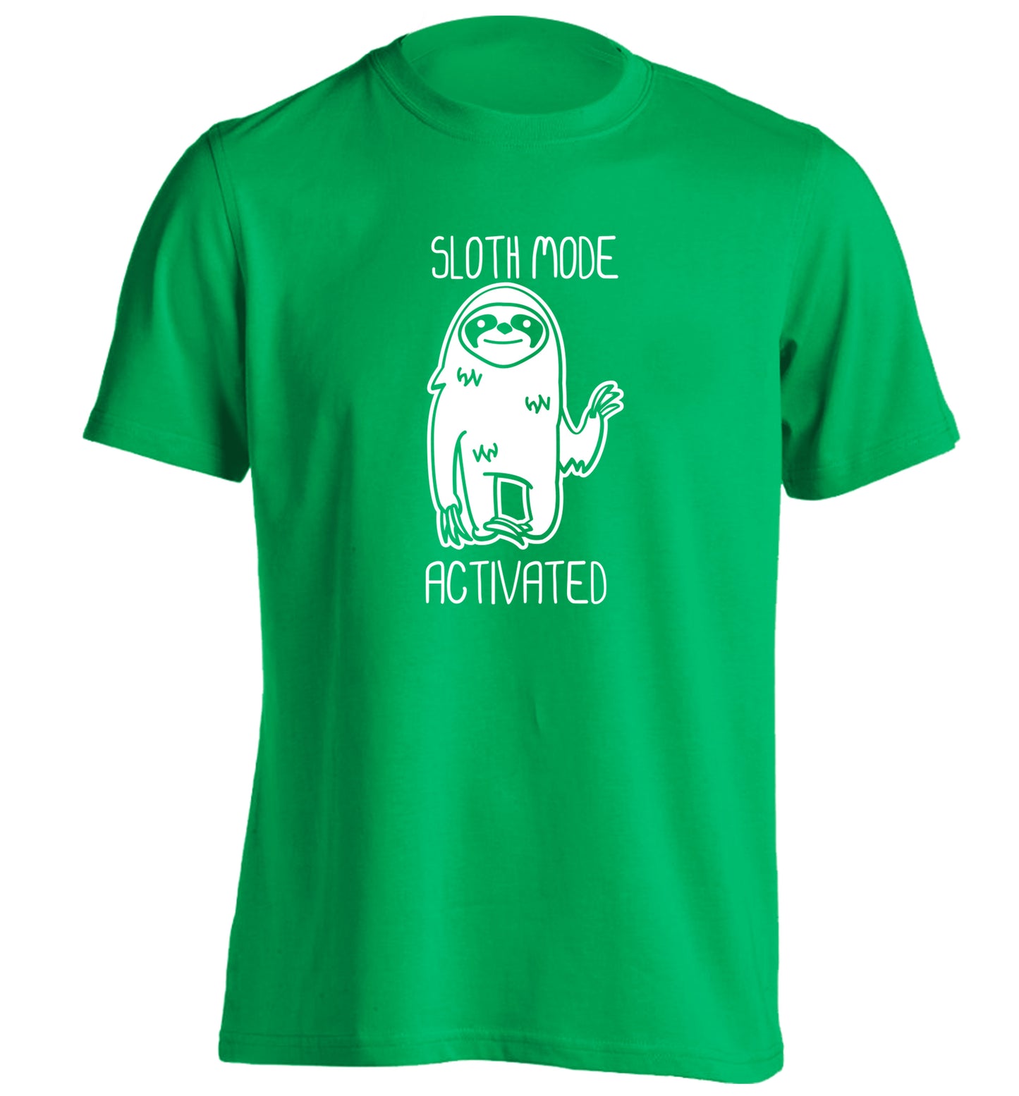 Sloth mode acitvated adults unisex green Tshirt 2XL