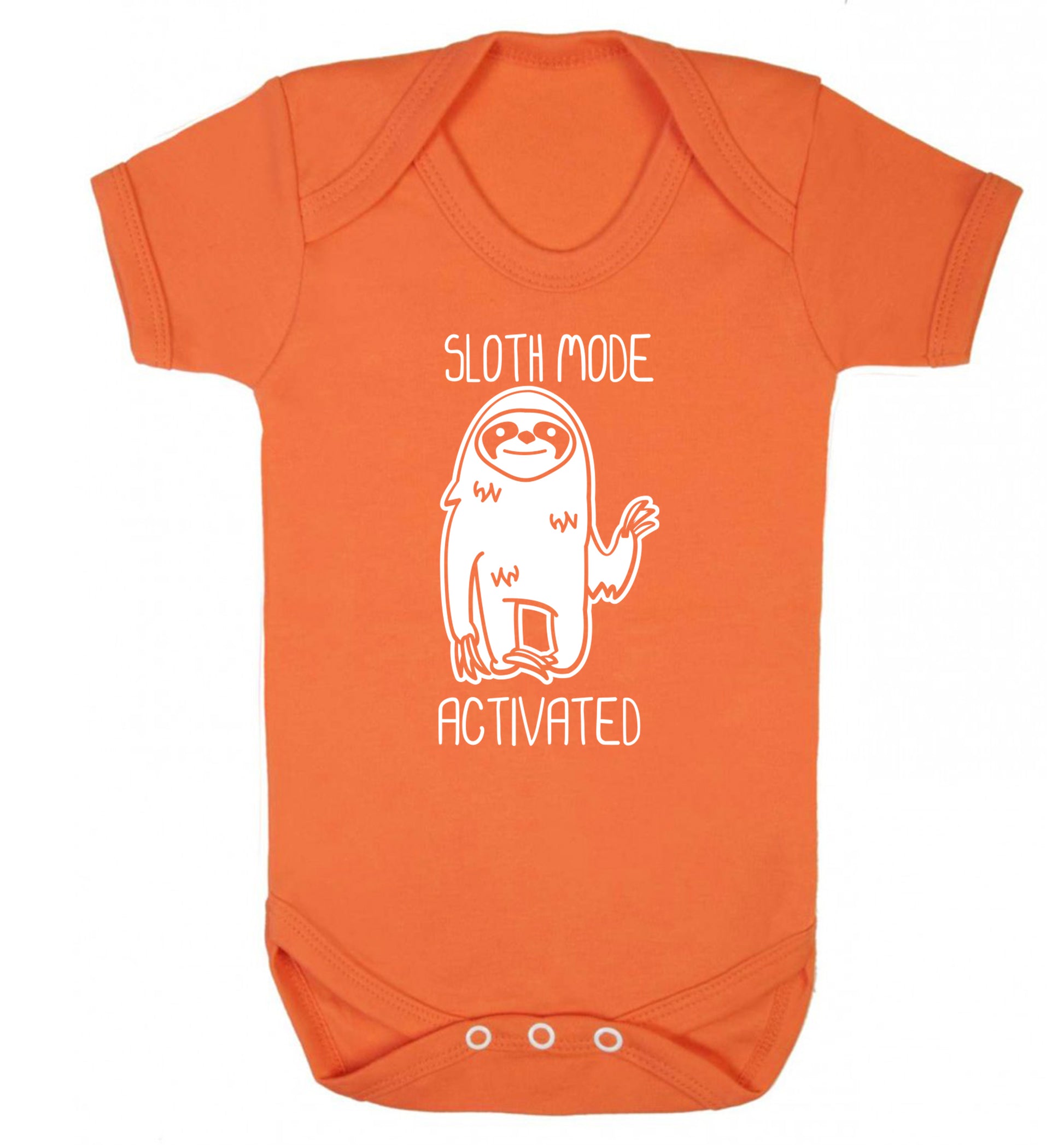Sloth mode acitvated Baby Vest orange 18-24 months