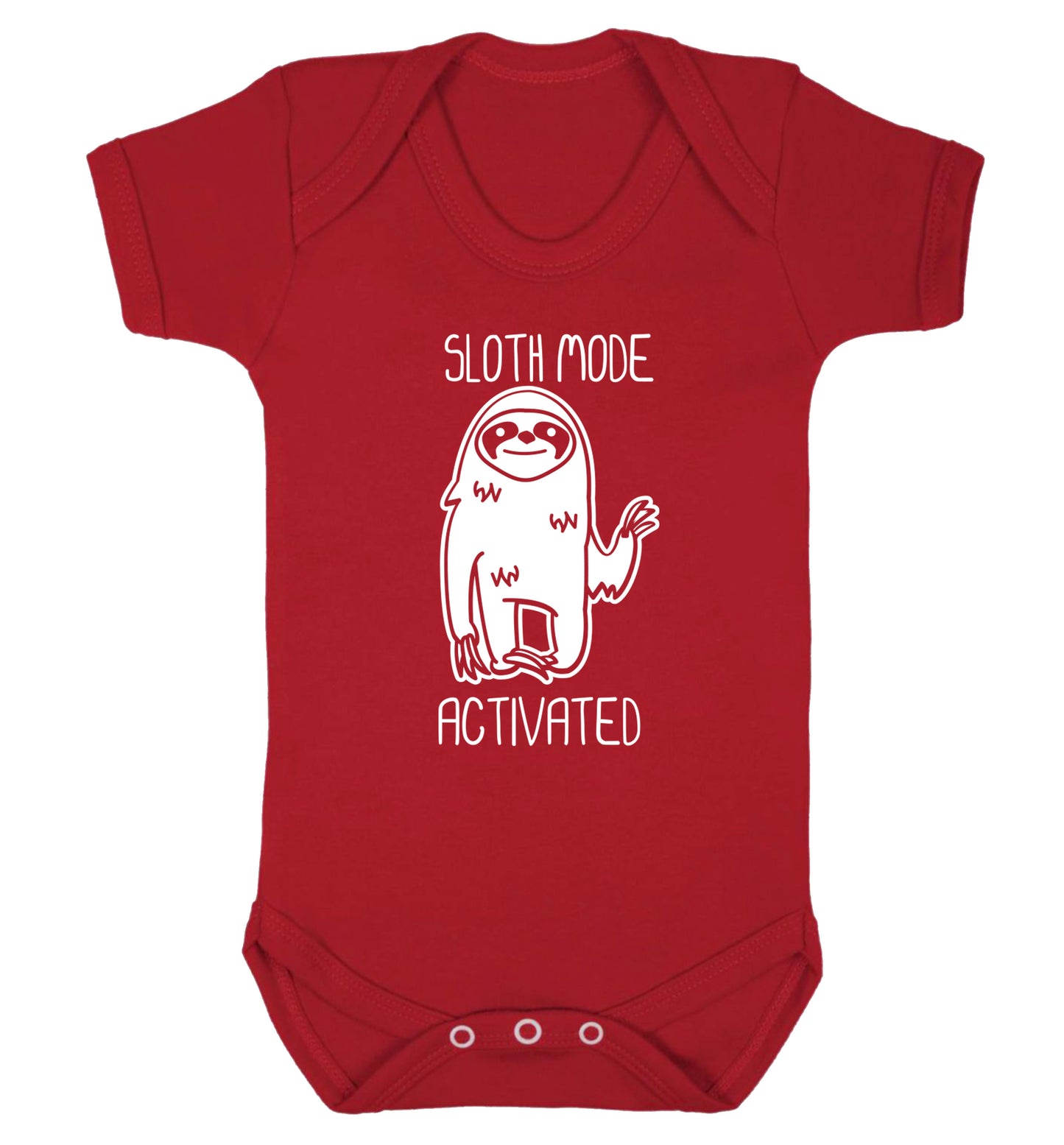 Sloth mode acitvated Baby Vest red 18-24 months