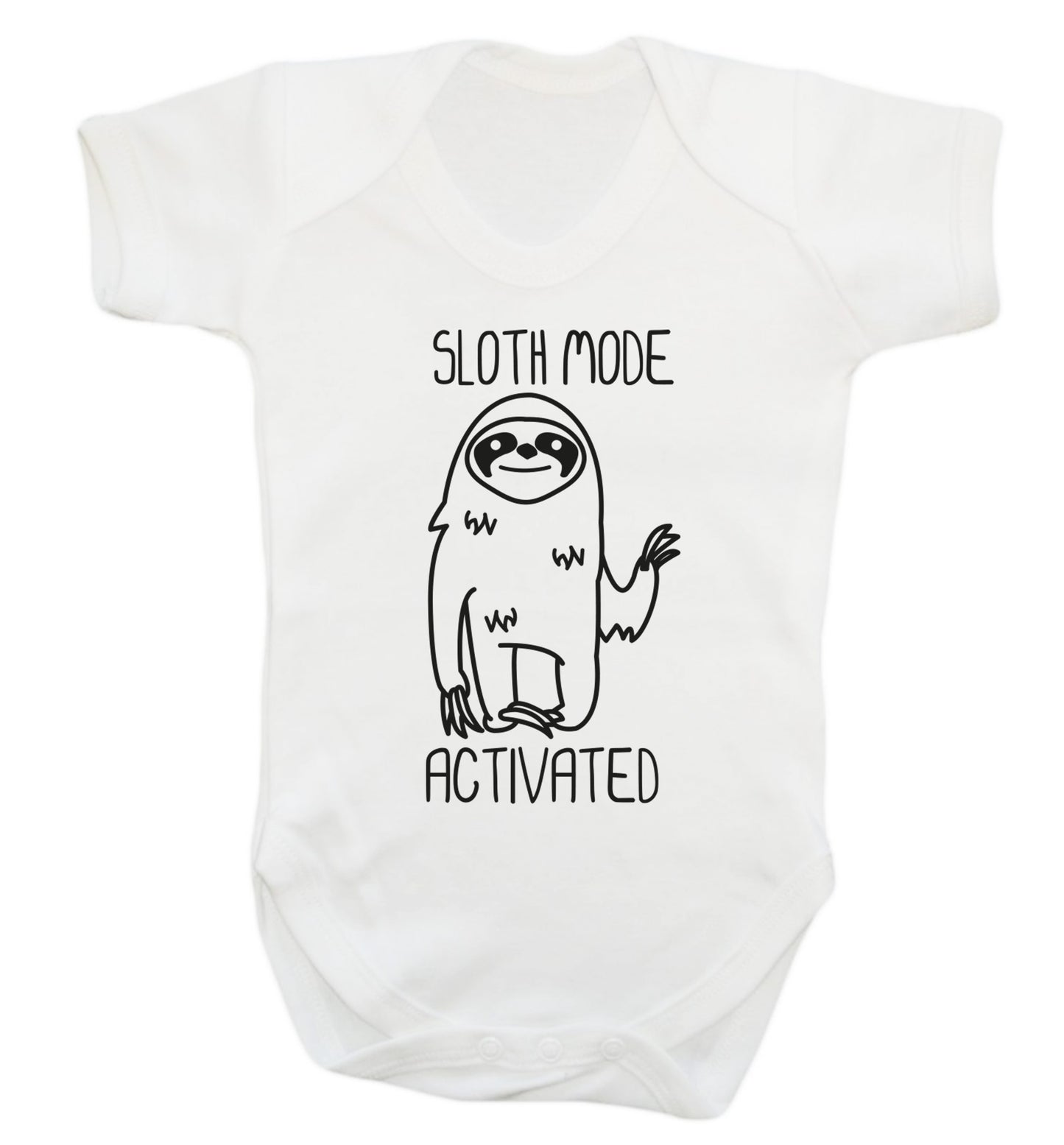 Sloth mode acitvated Baby Vest white 18-24 months