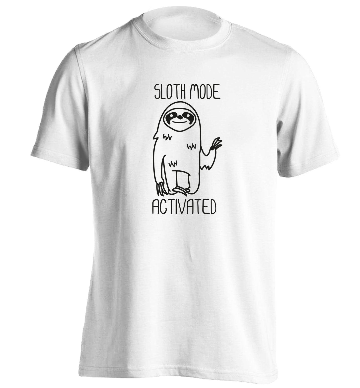 Sloth mode acitvated adults unisex white Tshirt 2XL