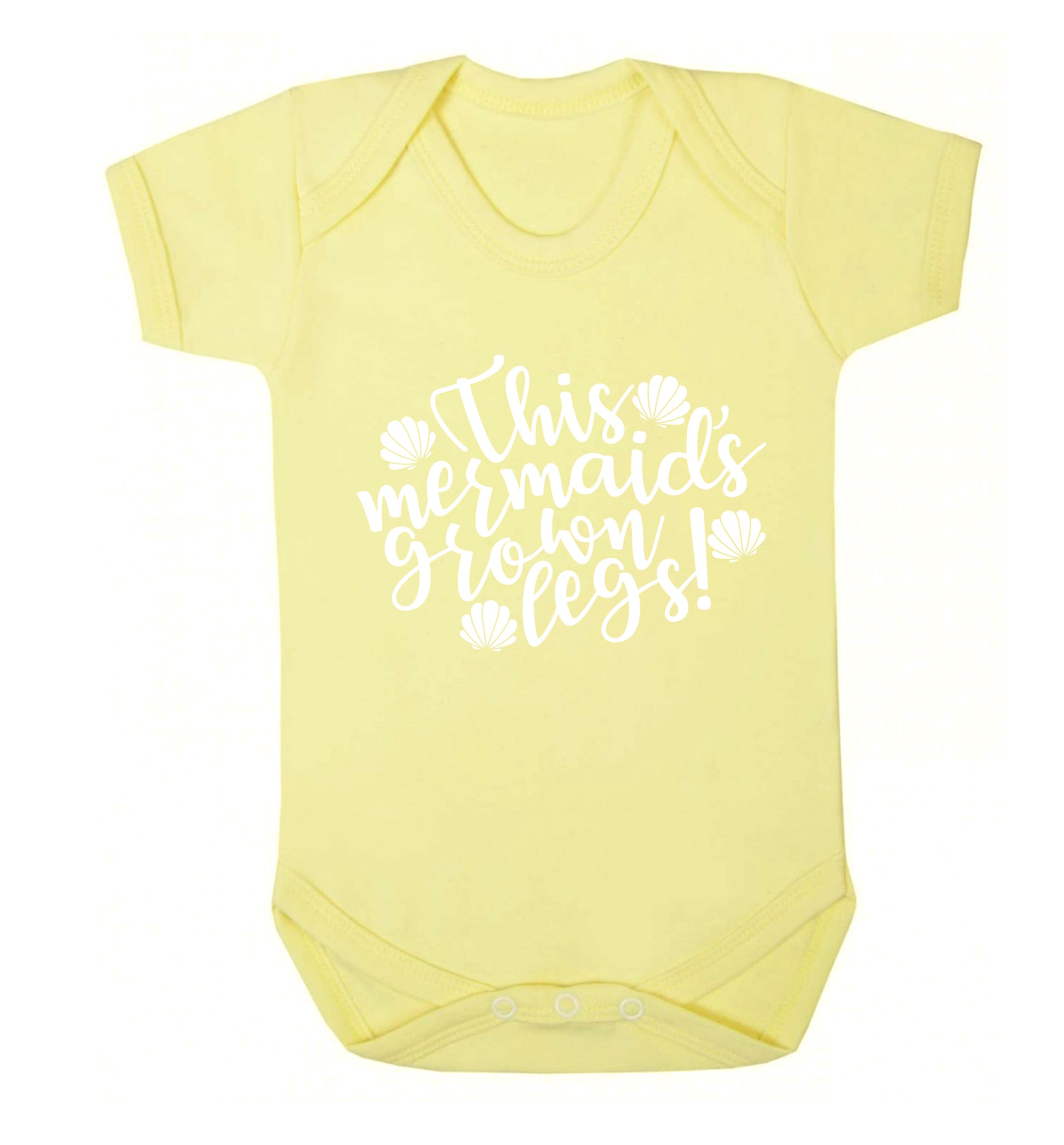 This mermaid's grown legs! Baby Vest pale yellow 18-24 months
