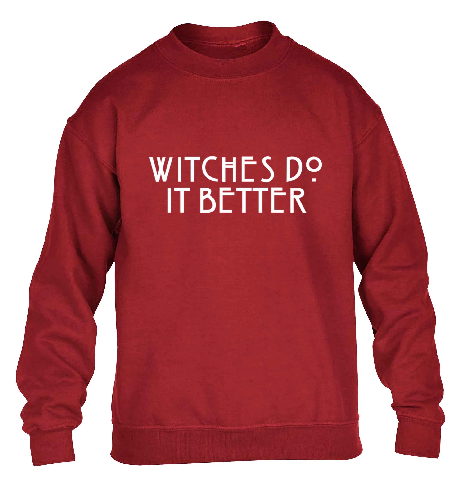Witches do it better children's grey sweater 12-13 Years