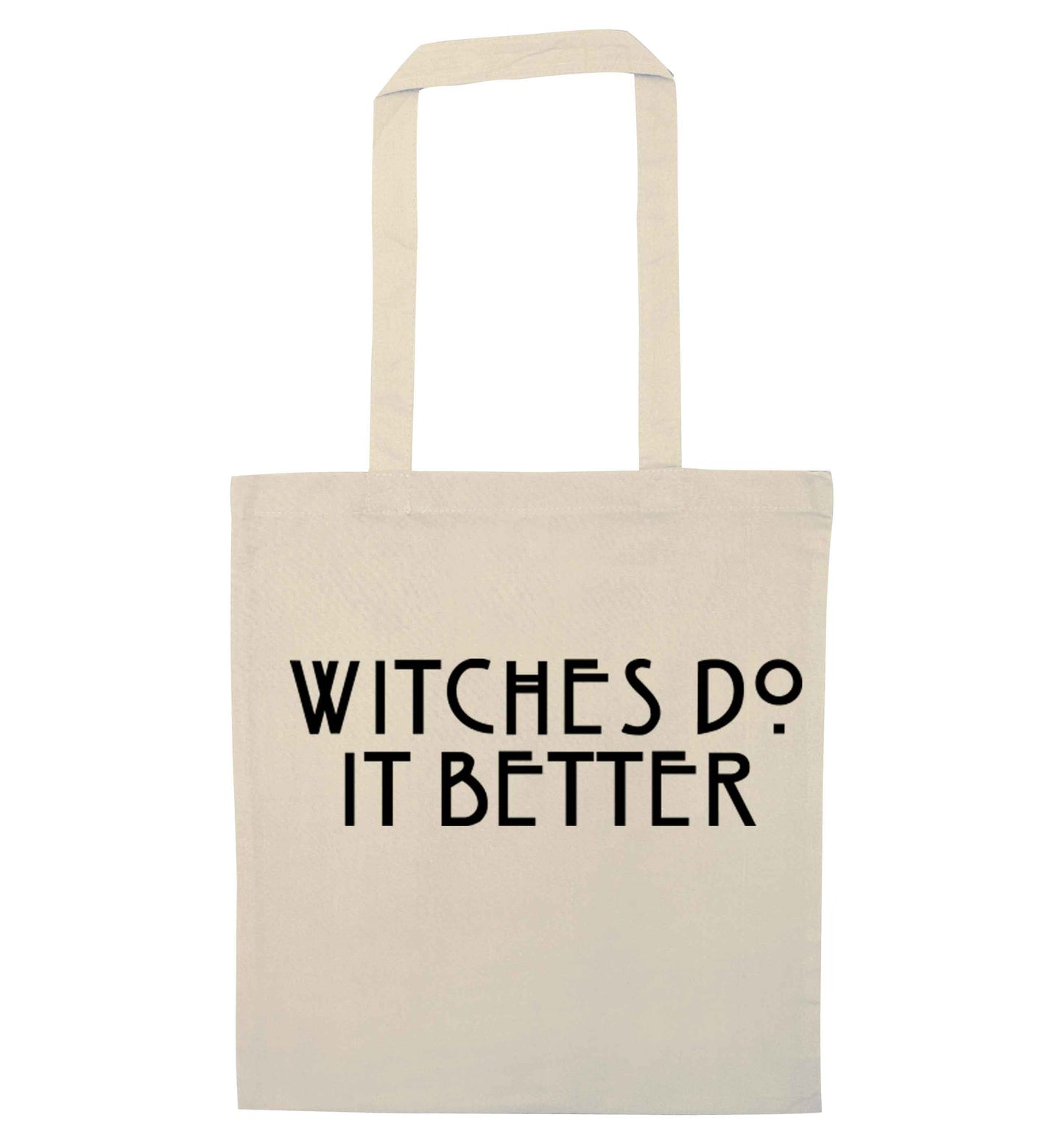 Witches do it better natural tote bag