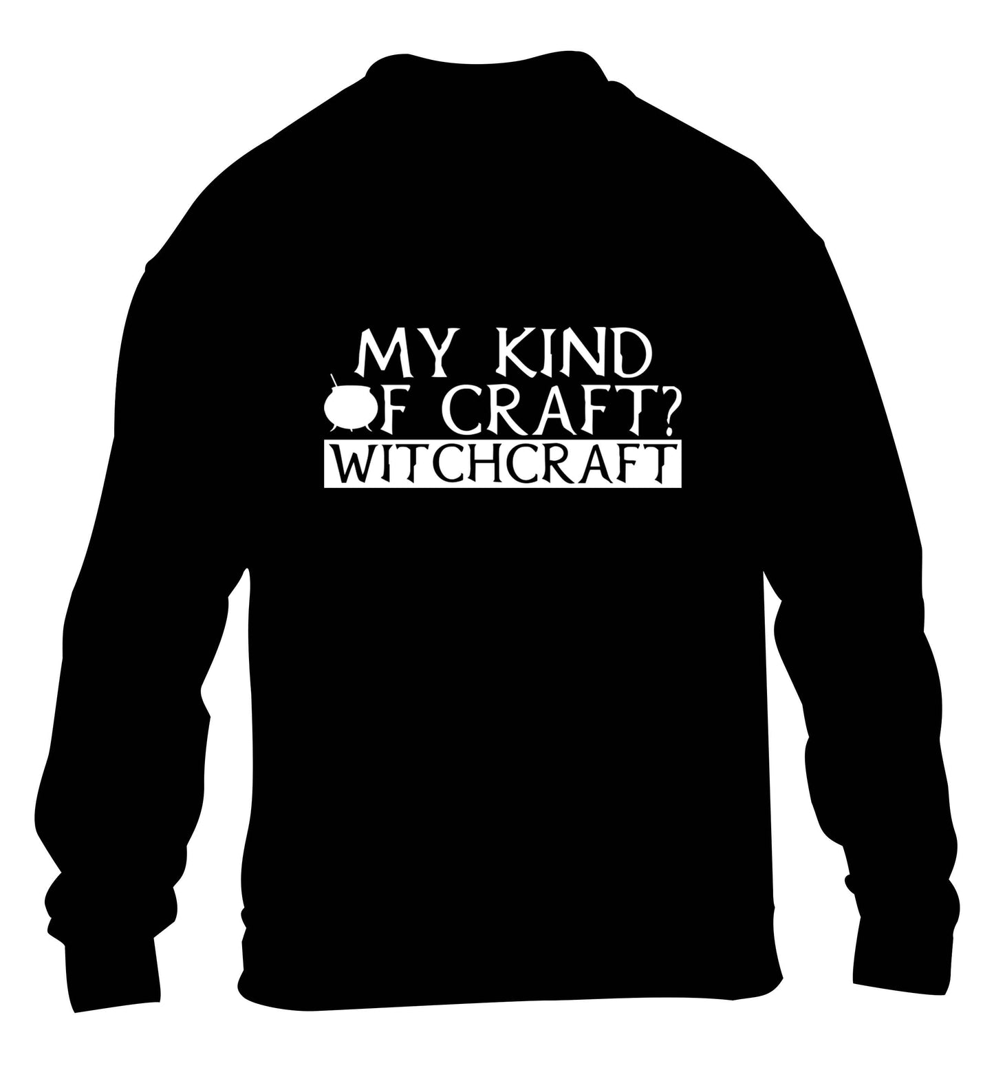 My king of craft? witchcraft  children's black sweater 12-13 Years