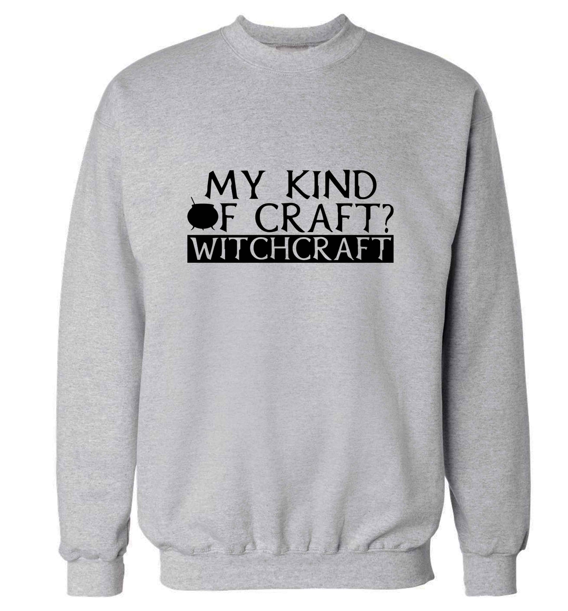 My king of craft? witchcraft  adult's unisex grey sweater 2XL