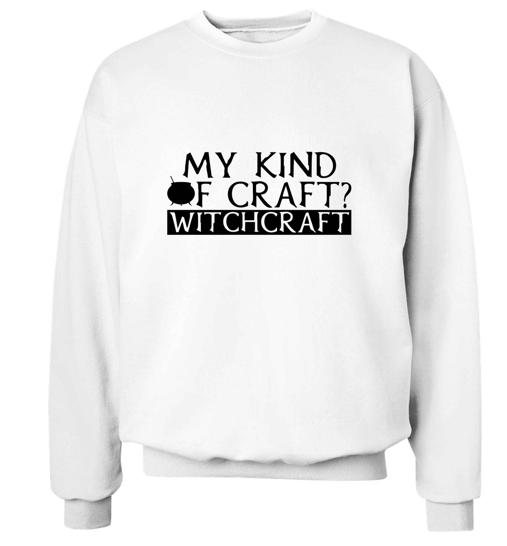 My king of craft? witchcraft  adult's unisex white sweater 2XL