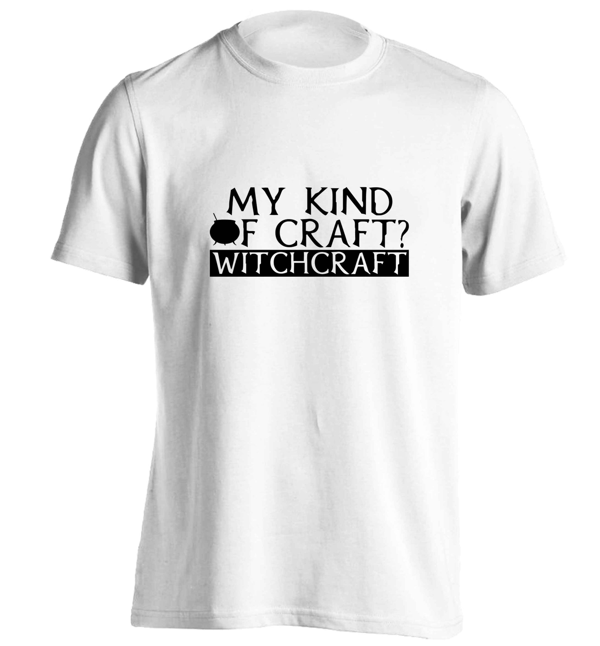 My king of craft? witchcraft  adults unisex white Tshirt 2XL