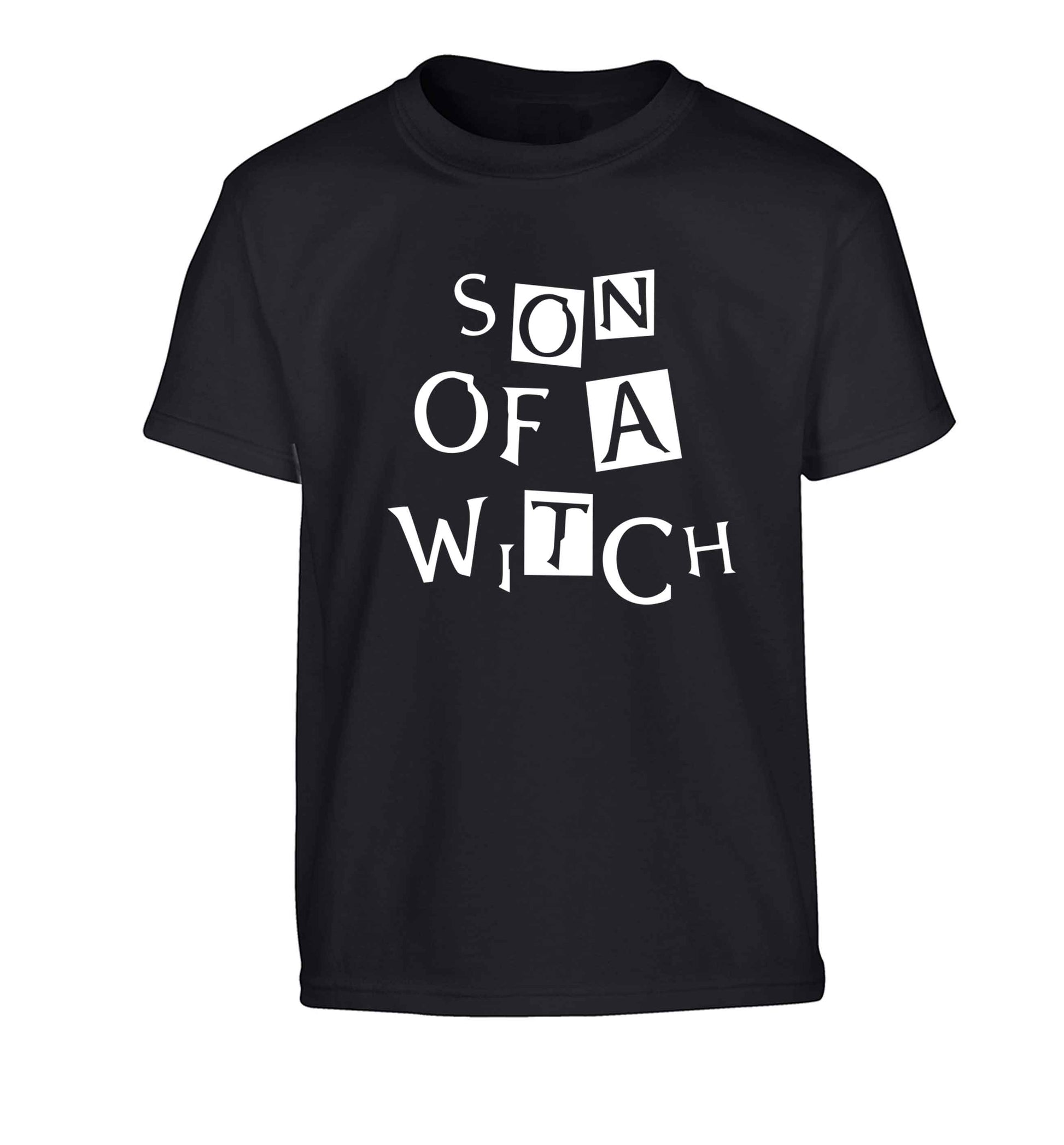 Son of a witch Children's black Tshirt 12-13 Years