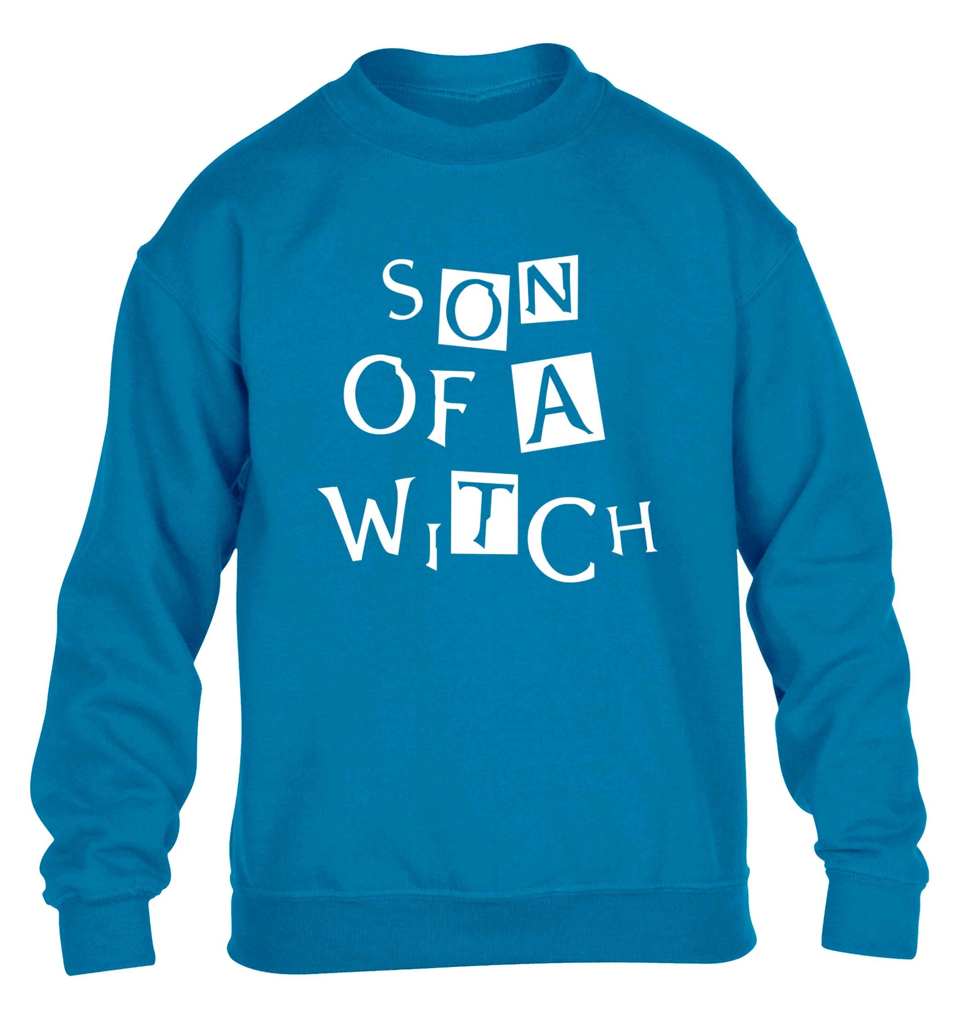 Son of a witch children's blue sweater 12-13 Years